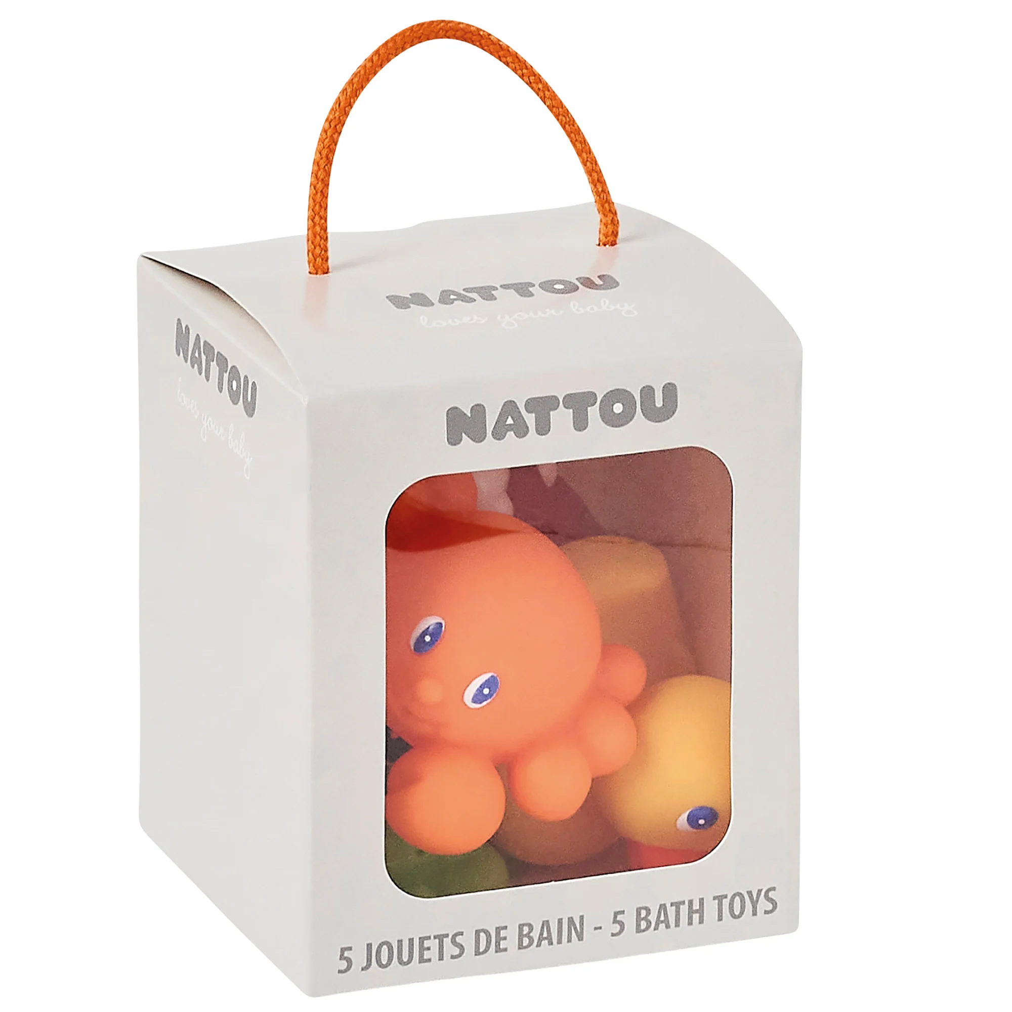 Bath Toys multicolor – Bath toy set of 5 – Seal, Whale, Frog, Duck and Crab - Image 3