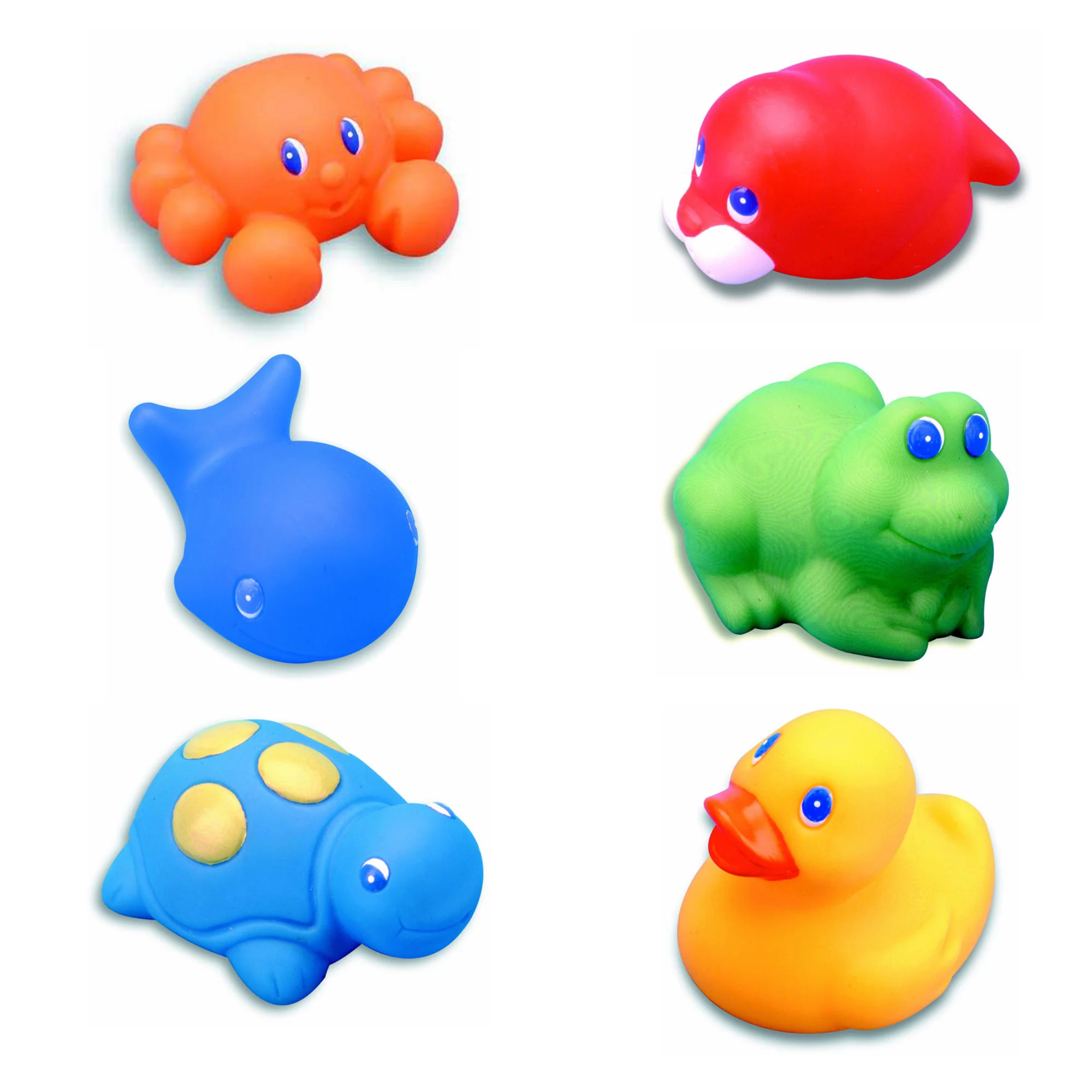 Bath Toys multicolor – Bath toy set of 5 – Seal, Whale, Frog, Duck and Crab - Image 4