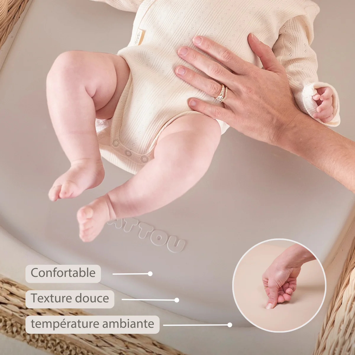 Softy Changing Mat - Changing Pad 50x70 cm - Clay Changing Cushion - Image 27