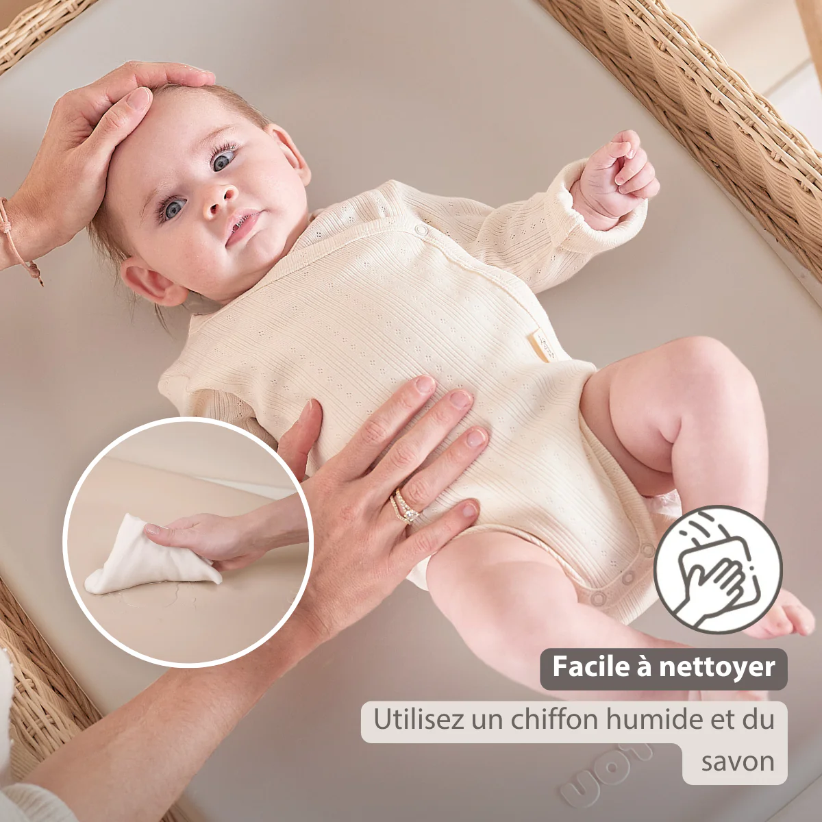 Softy Changing Mat - Changing Pad 50x70 cm - Clay Changing Cushion - Image 33