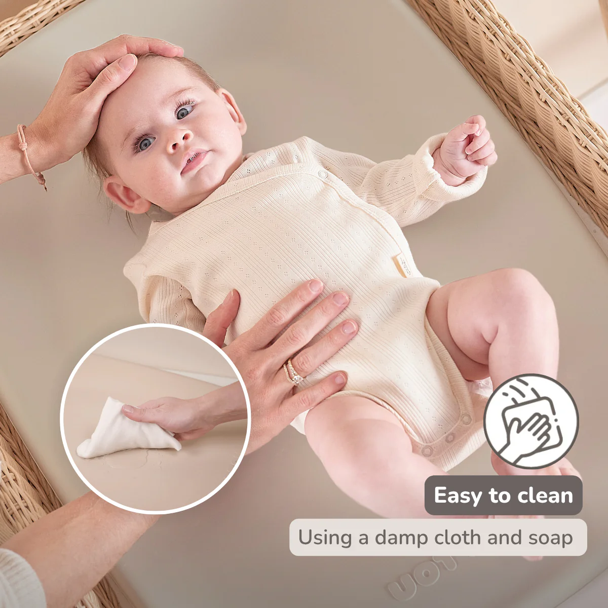 Softy Changing Mat - Changing Pad 50x70 cm - Clay Changing Cushion - Image 6