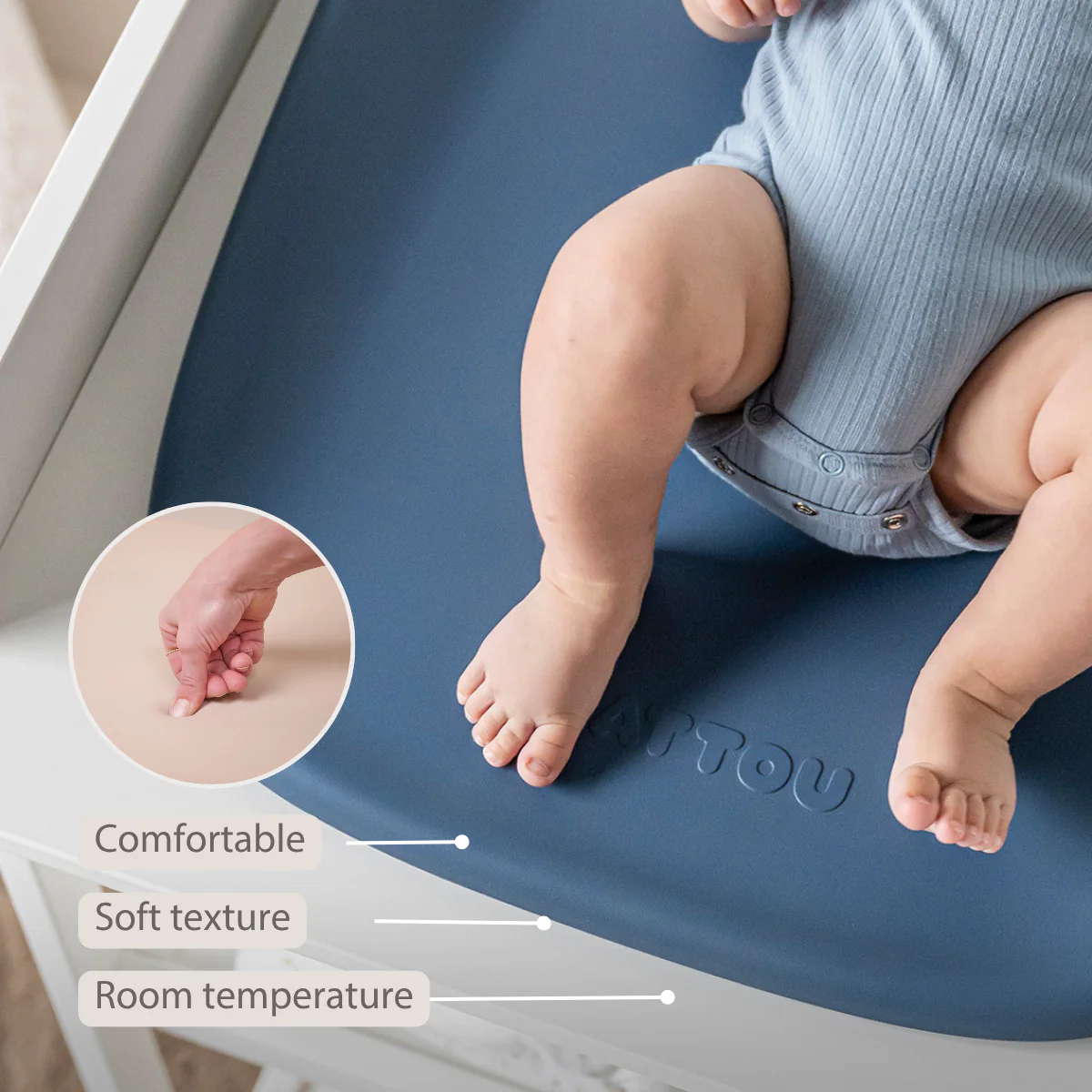 Softy Changing Mat - Changing Pad 50x70 cm - Night Blue Changing Cushion - Image 12