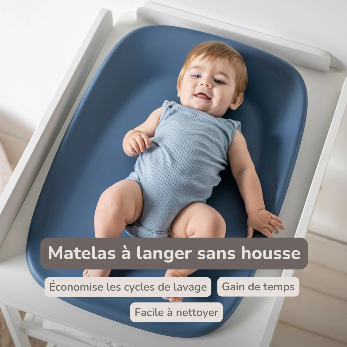 Softy Changing Mat - Changing Pad 50x70 cm - Night Blue Changing Cushion - Image 14