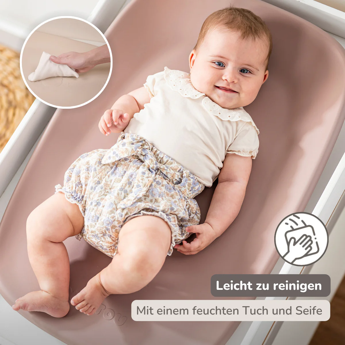 Softy Changing Mat - Changing Pad 50x70 cm - Changing Cushion Old Pink - Image 20