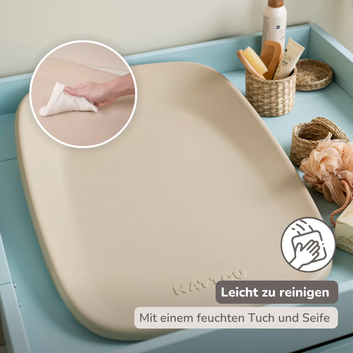 Softy Changing Mat - Changing Pad 50x70 cm - Changing Cushion Beige - Image 20