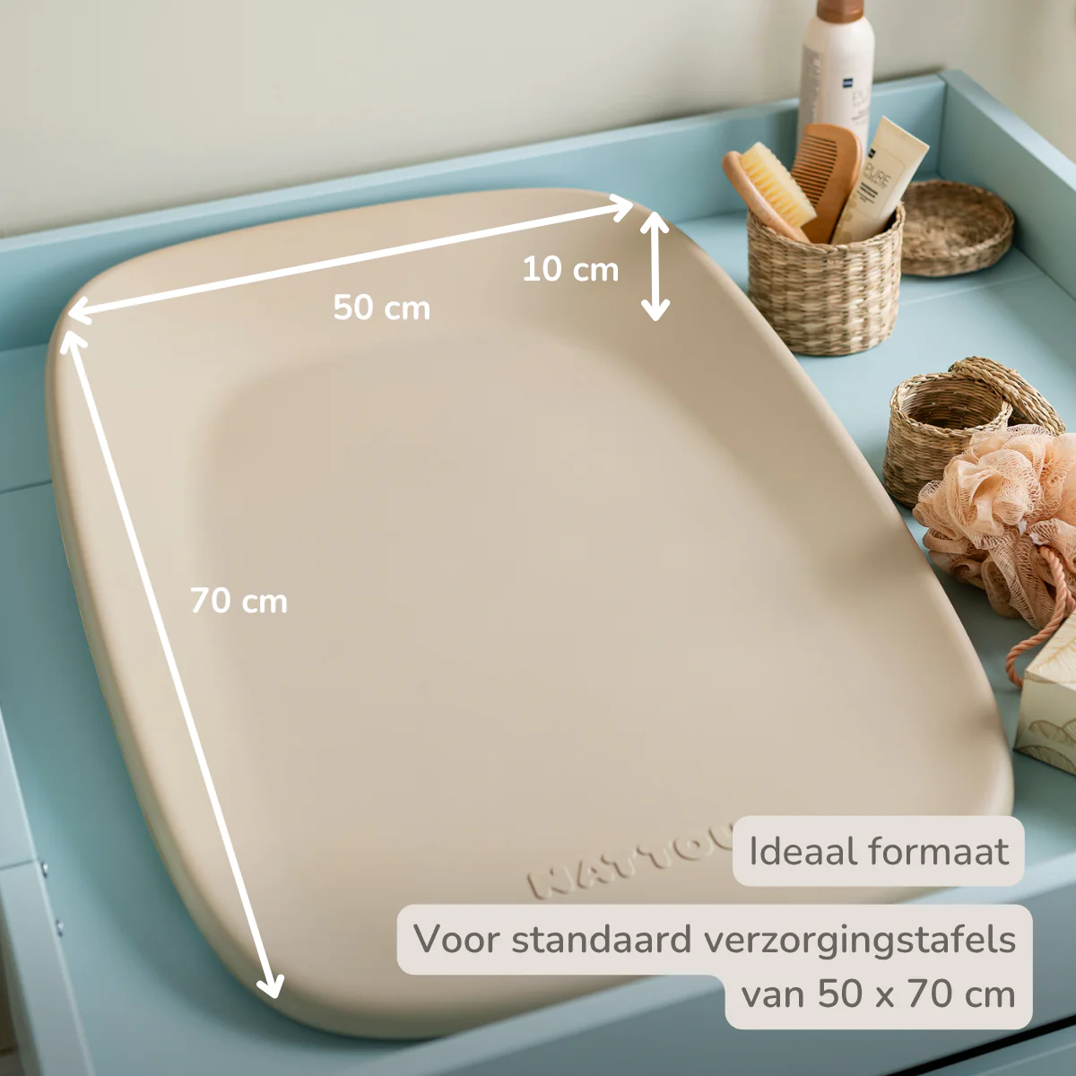 Softy Changing Mat - Changing Pad 50x70 cm - Changing Cushion Beige - Image 34