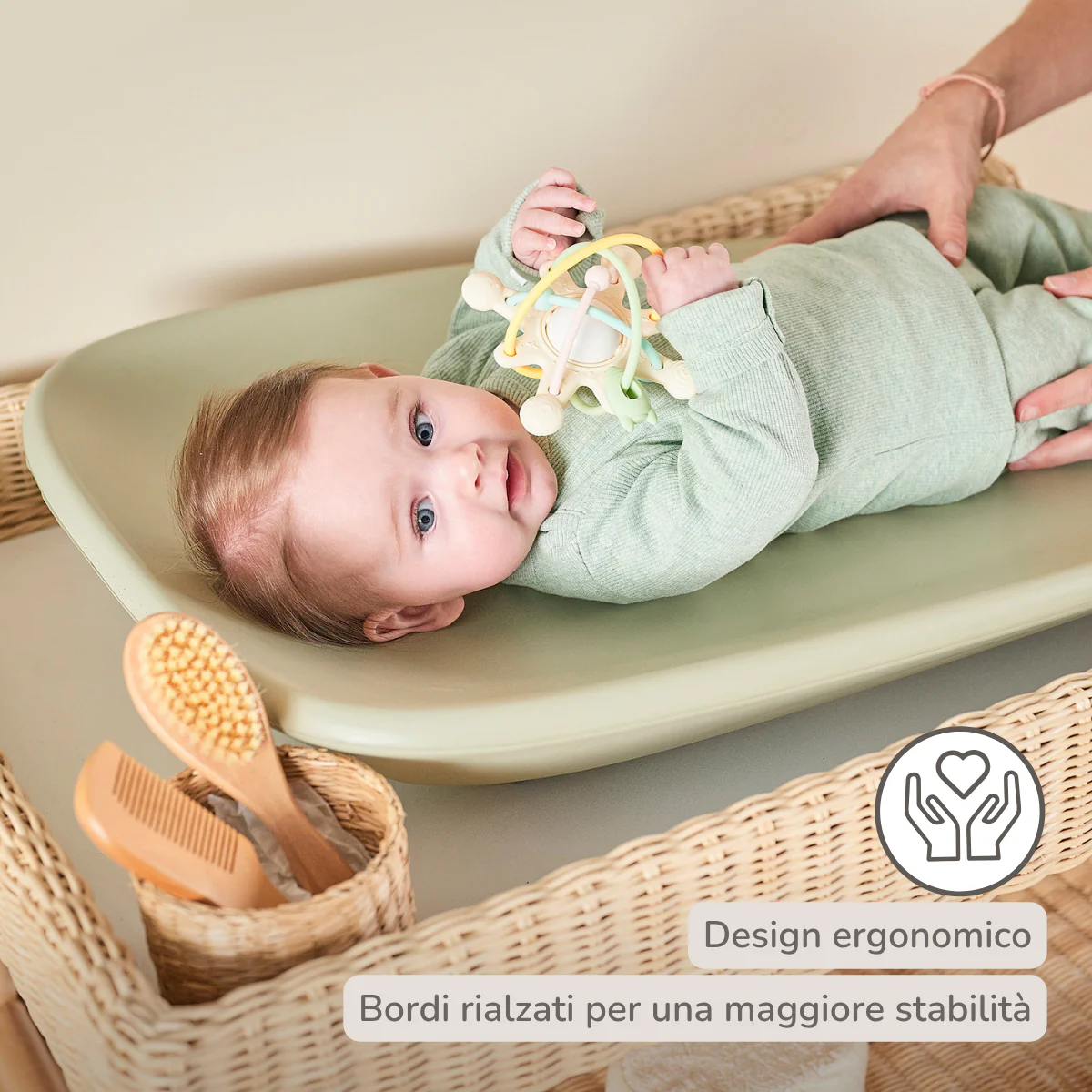 Softy Changing Mat - Changing Pad 50x70 cm - Green Changing Cushion - Image 14