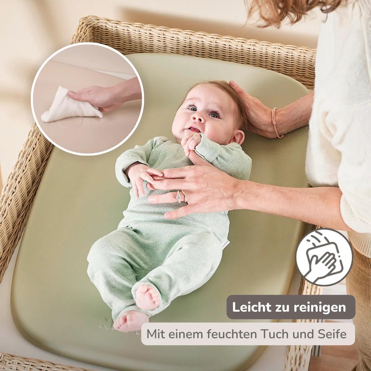 Softy Changing Mat - Changing Pad 50x70 cm - Green Changing Cushion - Image 20