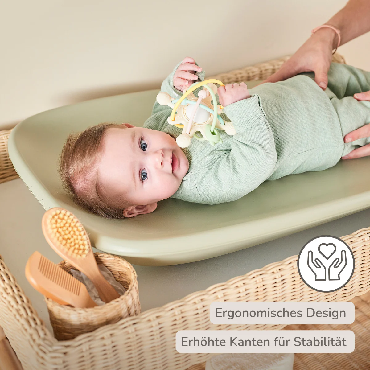 Softy Changing Mat - Changing Pad 50x70 cm - Green Changing Cushion - Image 21
