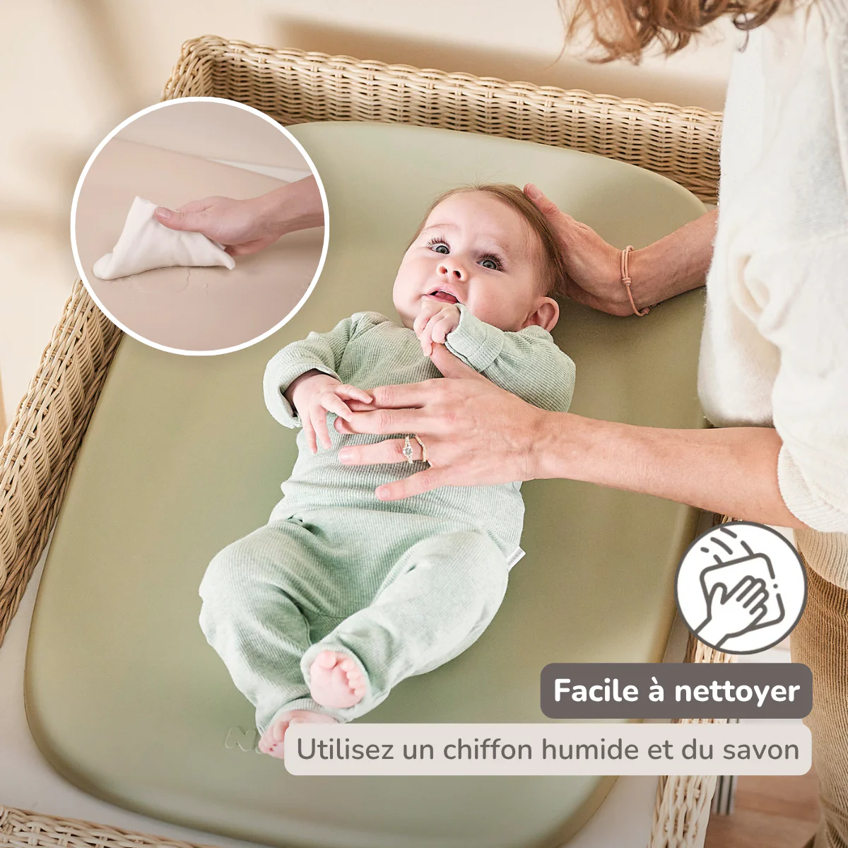 Softy Changing Mat - Changing Pad 50x70 cm - Green Changing Cushion - Image 27
