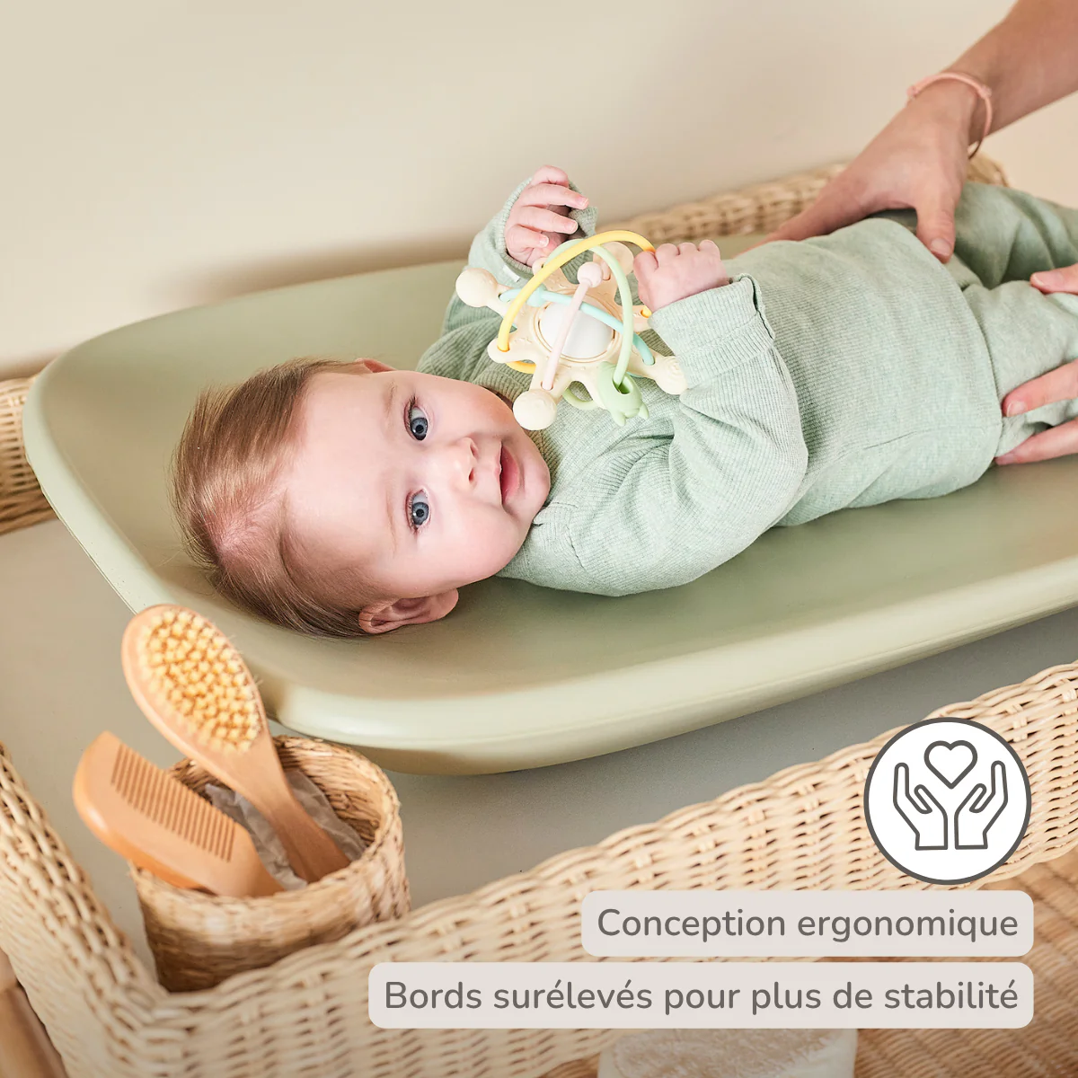 Softy Changing Mat - Changing Pad 50x70 cm - Green Changing Cushion - Image 28