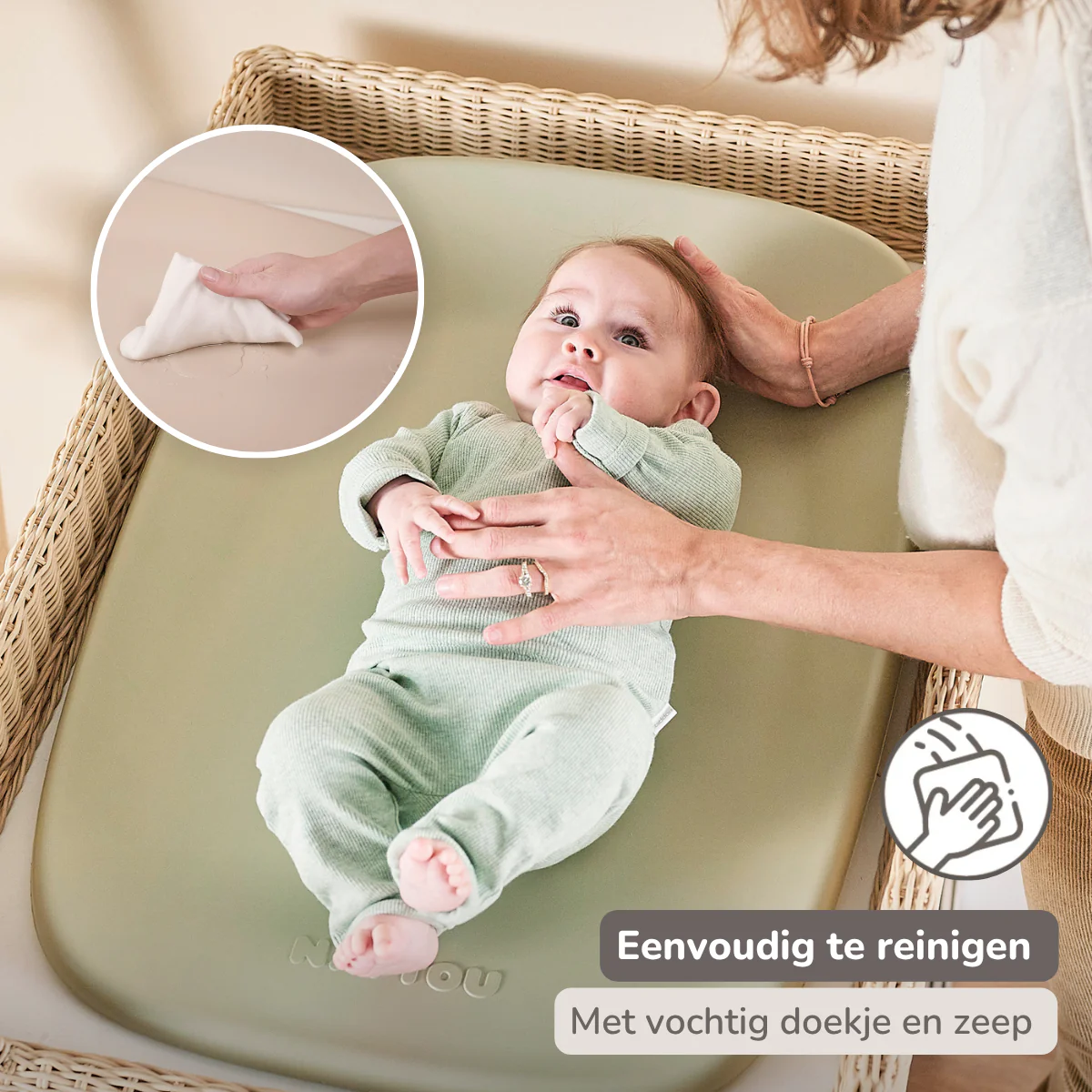 Softy Changing Mat - Changing Pad 50x70 cm - Green Changing Cushion - Image 34
