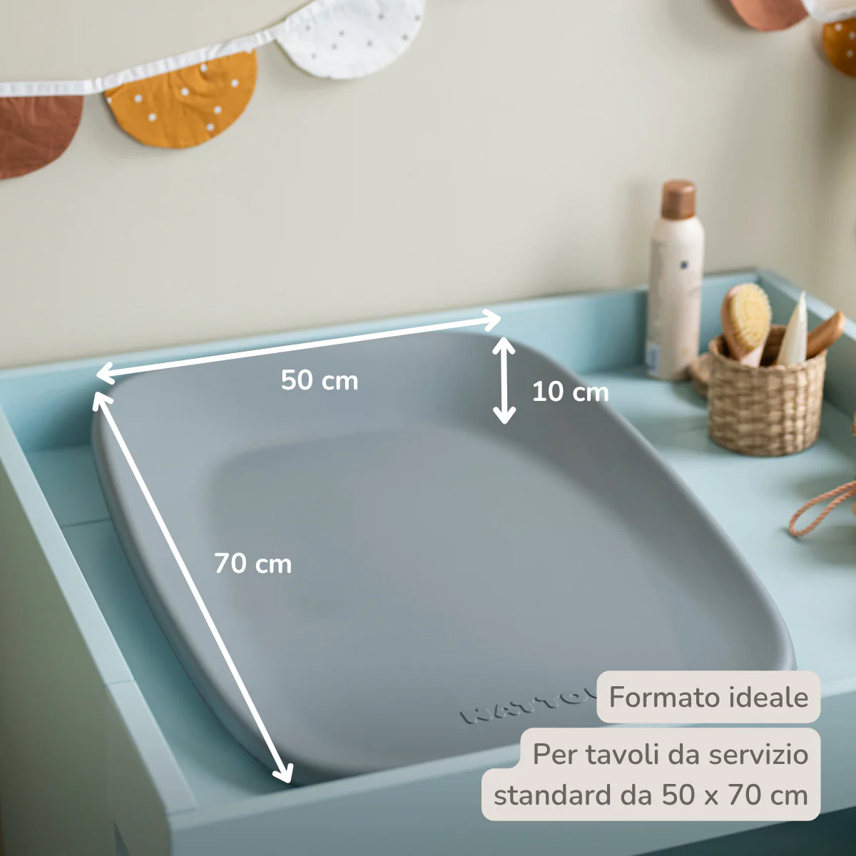 Softy Changing Mat - Changing Pad 50x70 cm - Grey Changing Cushion - Image 11