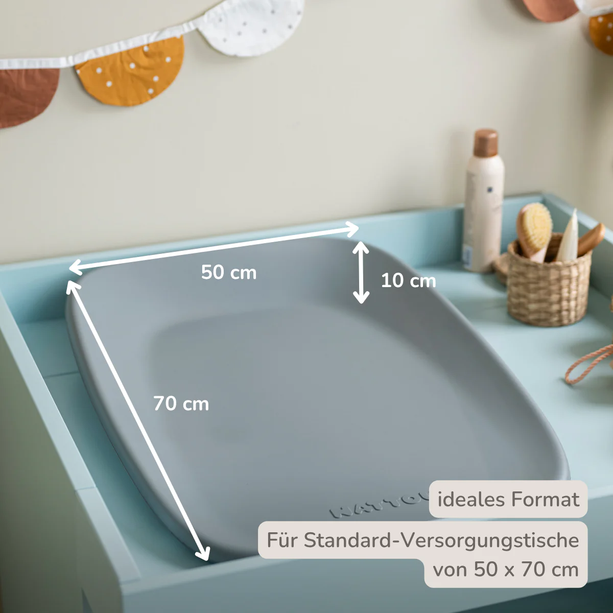Softy Changing Mat - Changing Pad 50x70 cm - Grey Changing Cushion - Image 18