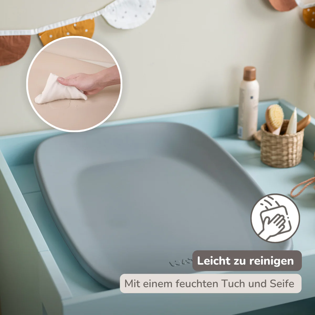 Softy Changing Mat - Changing Pad 50x70 cm - Grey Changing Cushion - Image 20