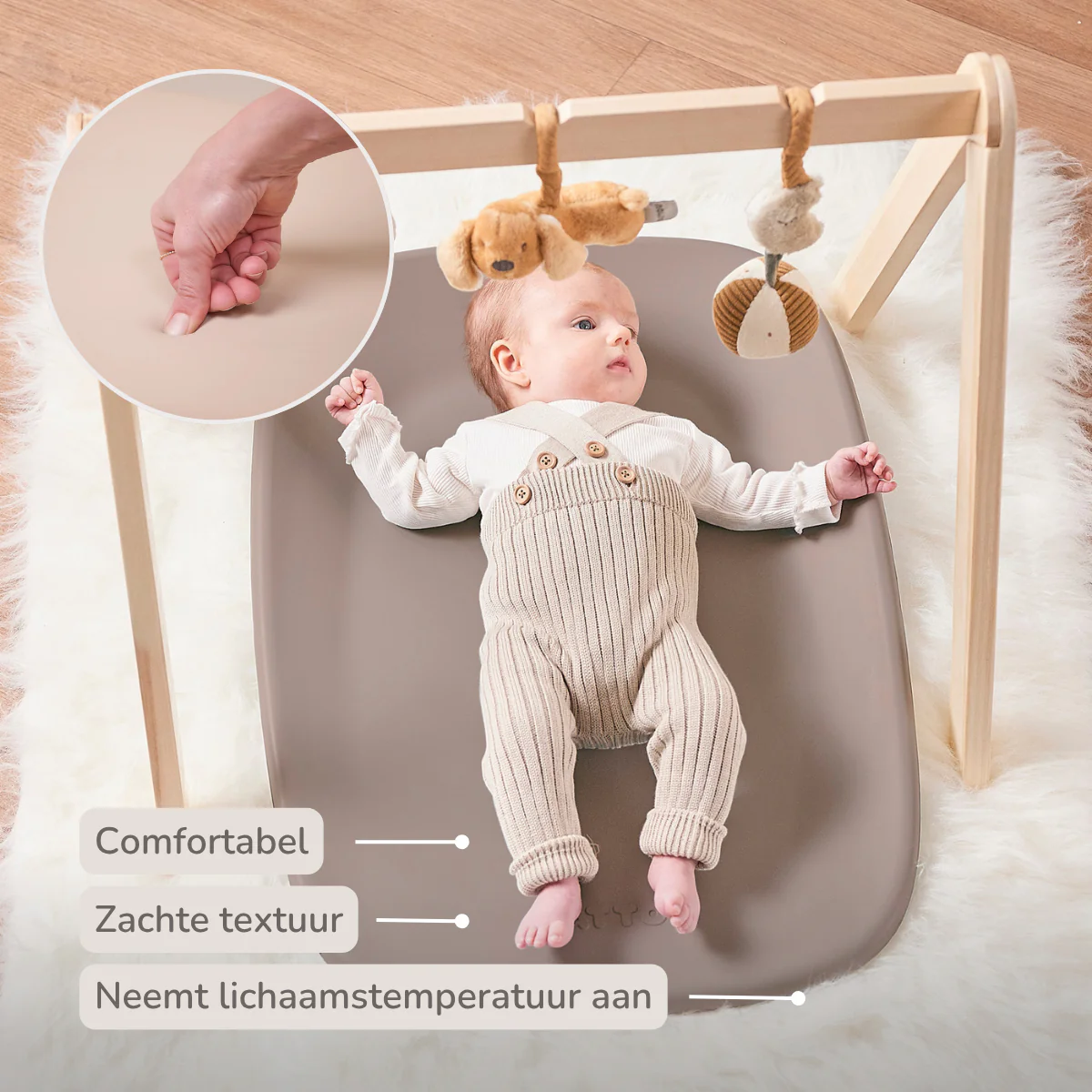 Softy Changing Mat - Changing Pad 50x70 cm - Taupe Changing Cushion - Image 10
