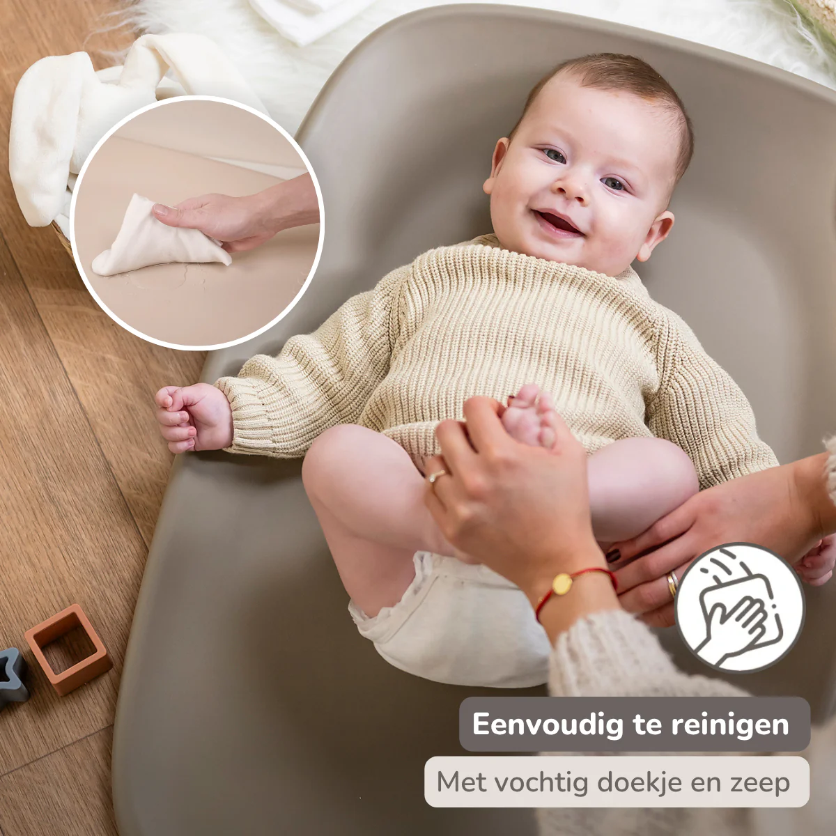 Softy Changing Mat - Changing Pad 50x70 cm - Taupe Changing Cushion - Image 13