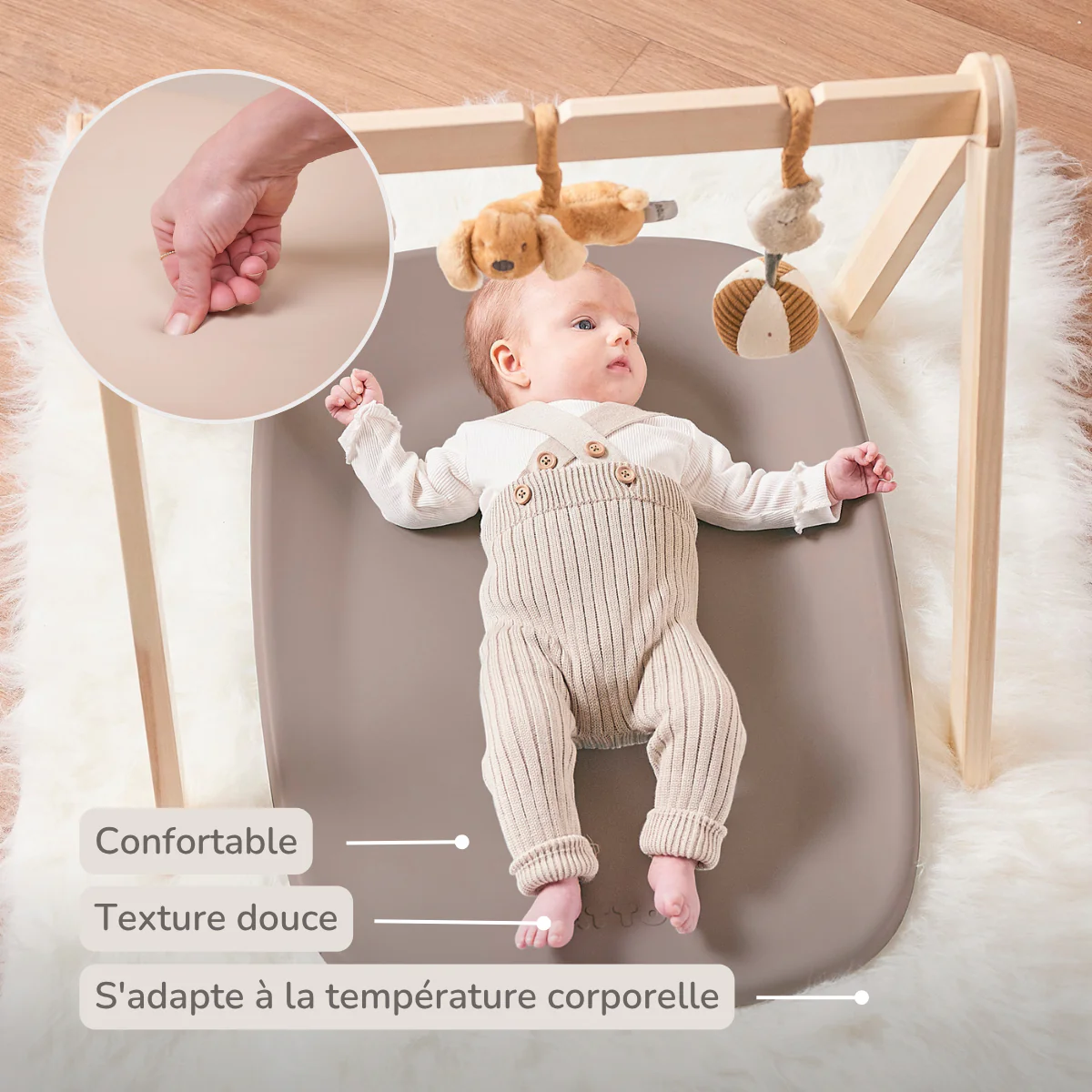 Softy Changing Mat - Changing Pad 50x70 cm - Taupe Changing Cushion - Image 17