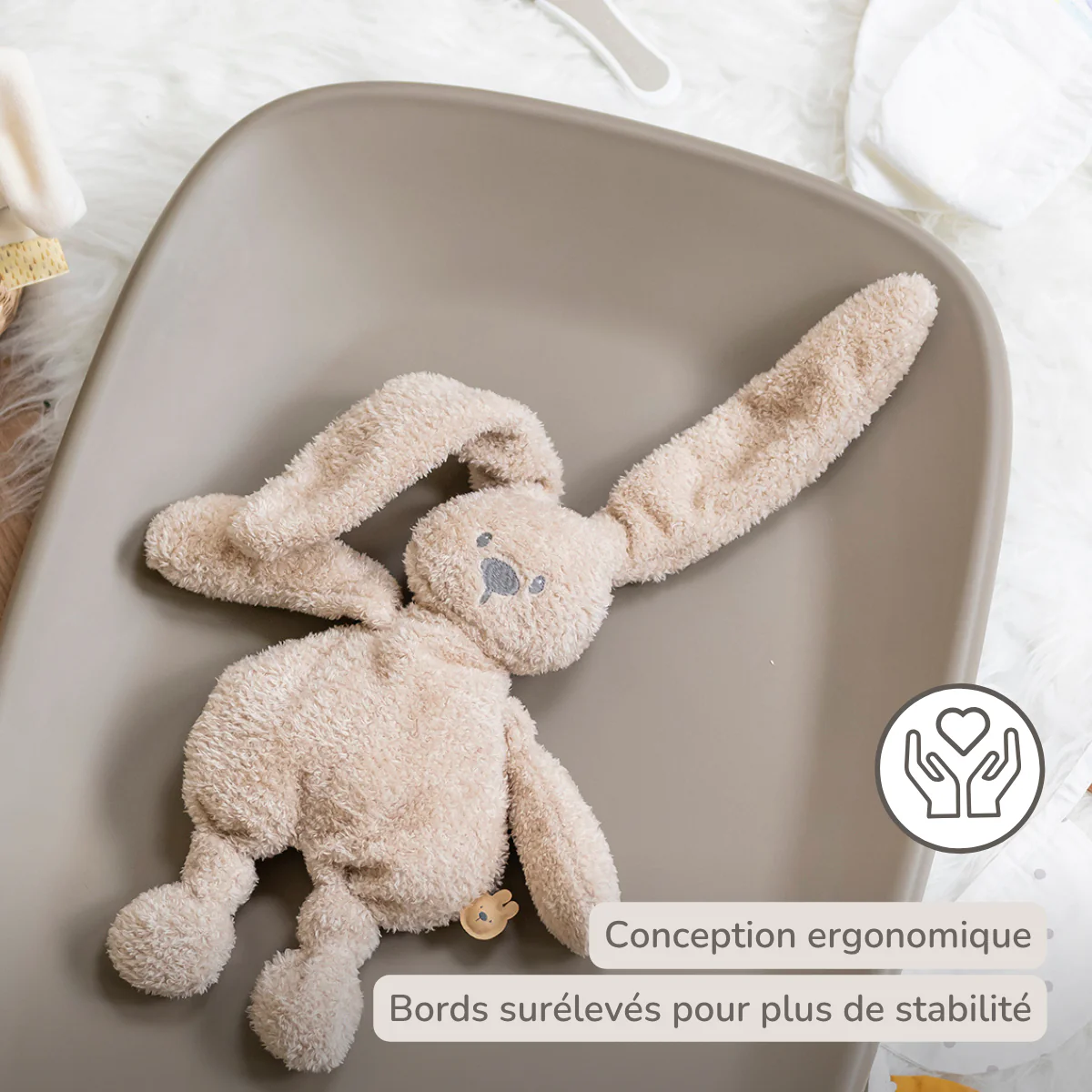 Softy Changing Mat - Changing Pad 50x70 cm - Taupe Changing Cushion - Image 21
