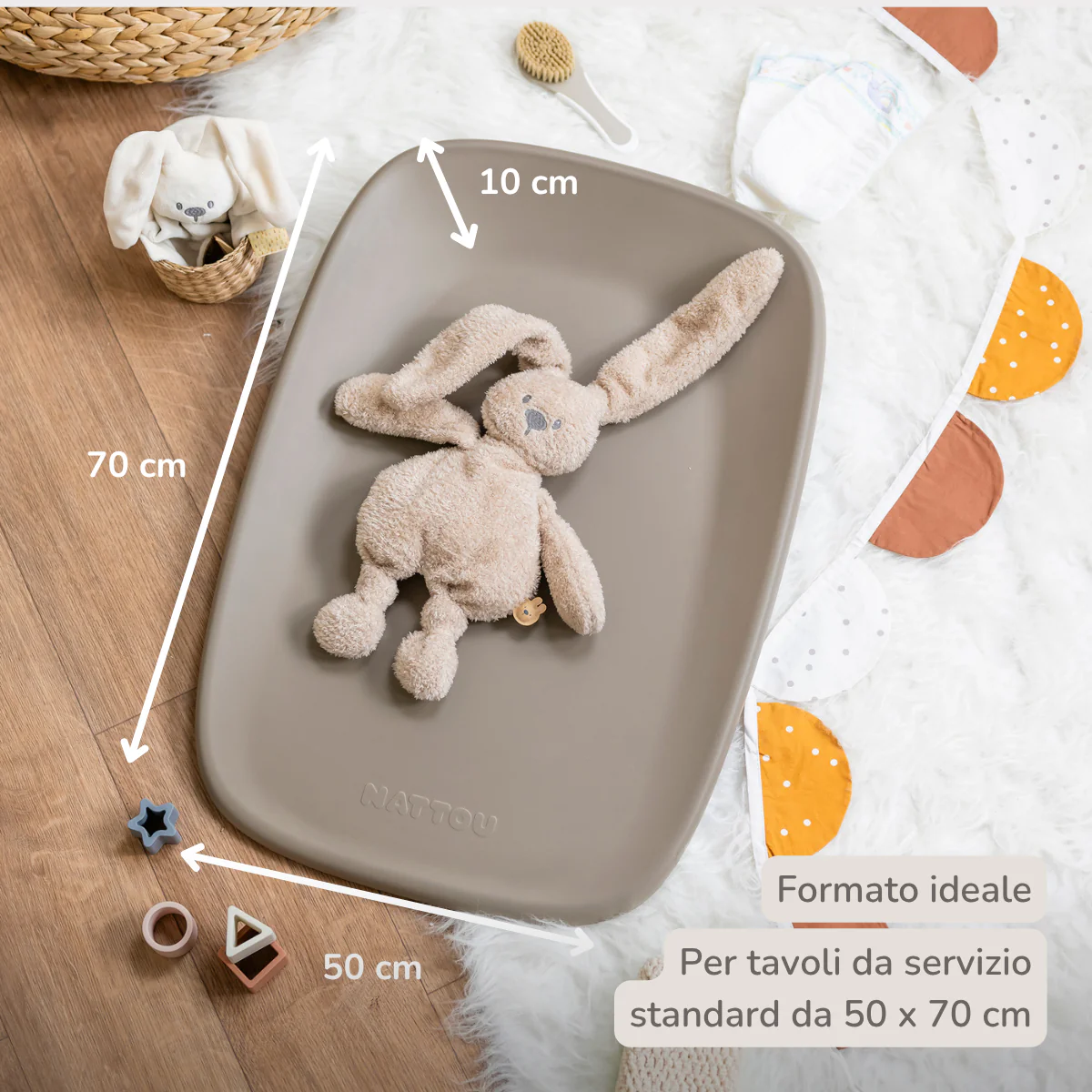 Softy Changing Mat - Changing Pad 50x70 cm - Taupe Changing Cushion - Image 25