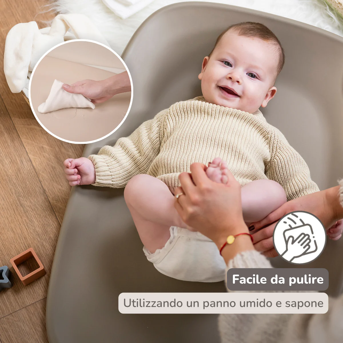 Softy Changing Mat - Changing Pad 50x70 cm - Taupe Changing Cushion - Image 27