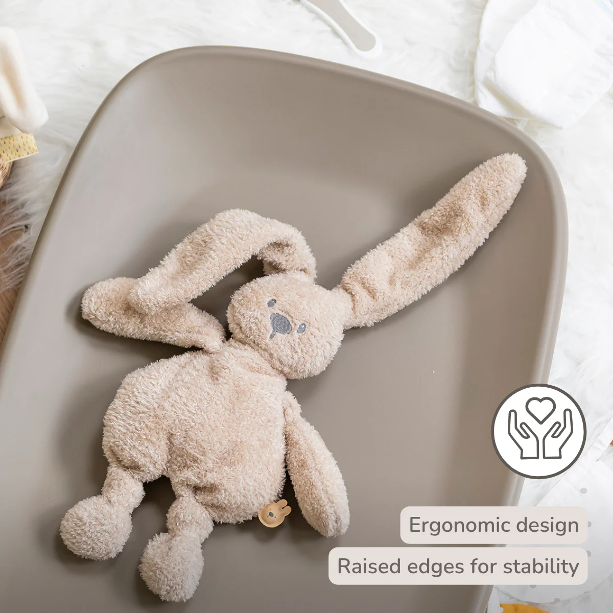 Softy Changing Mat - Changing Pad 50x70 cm - Taupe Changing Cushion - Image 7