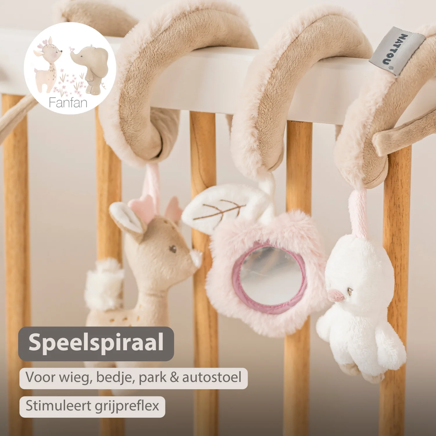 FanFan Baby Activity Spiral – 28 cm – Activity Spiral for Home or On-the-Go - Image 23