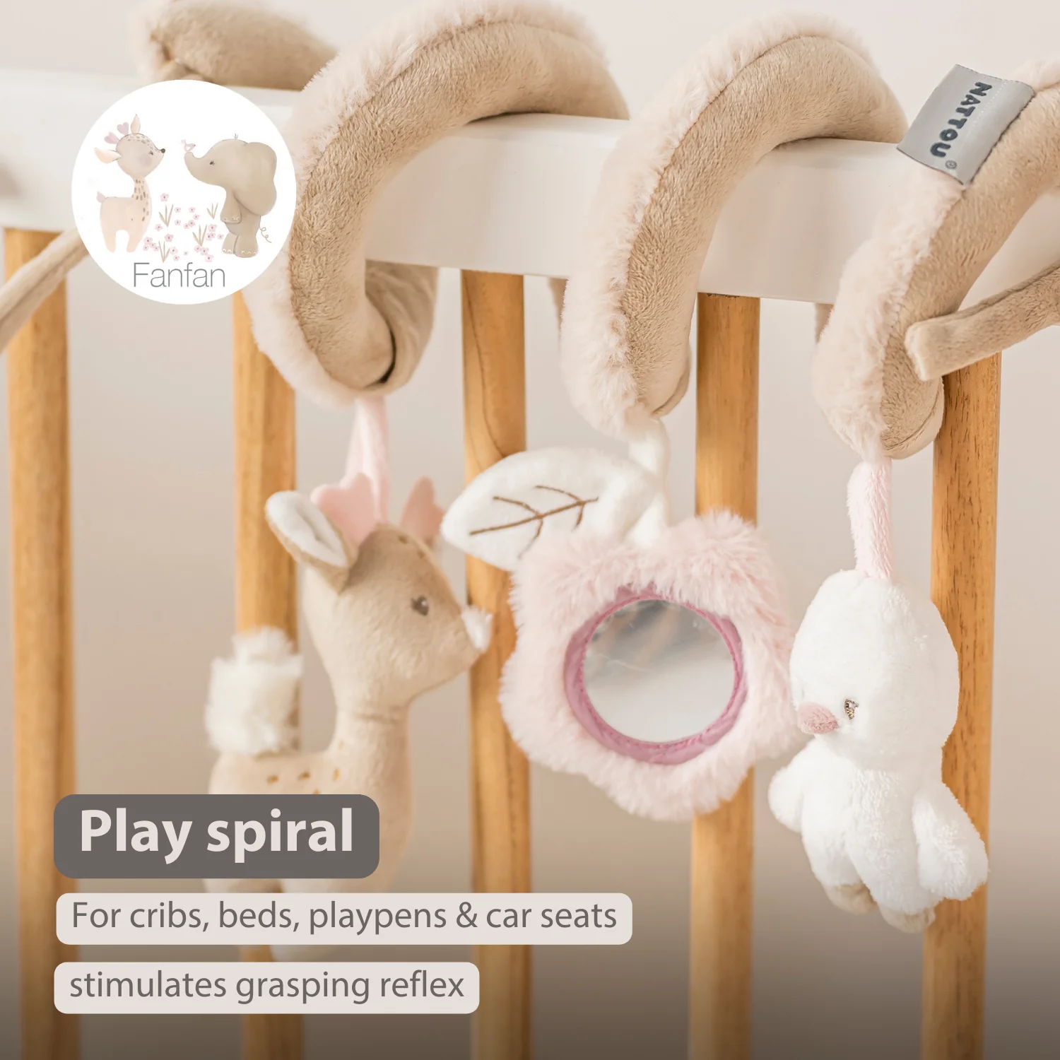 FanFan Baby Activity Spiral – 28 cm – Activity Spiral for Home or On-the-Go - Image 30