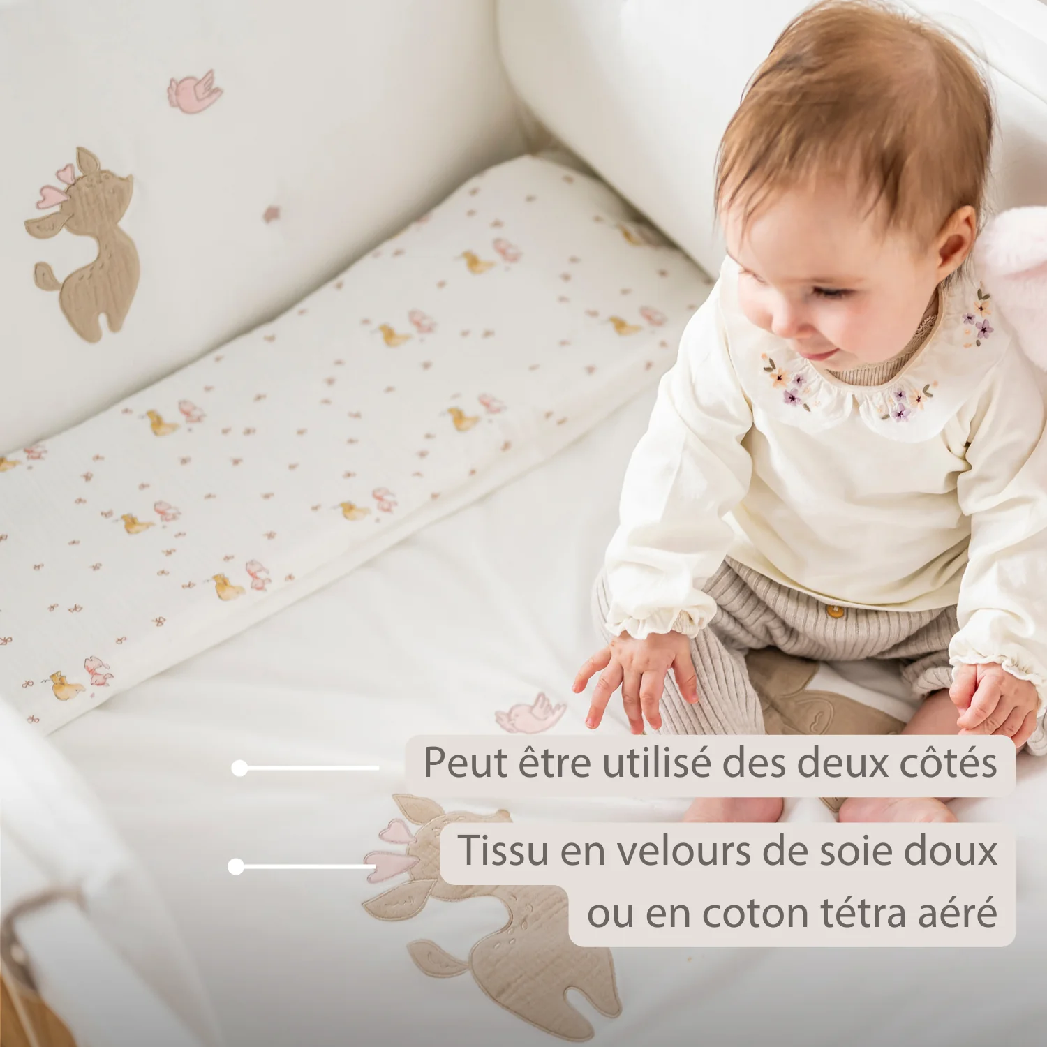 FanFan Baby Blanket 75x100 cm – Soft Plaid for Cradle, Car Seat or Baby Cot – White Velour - Image 17