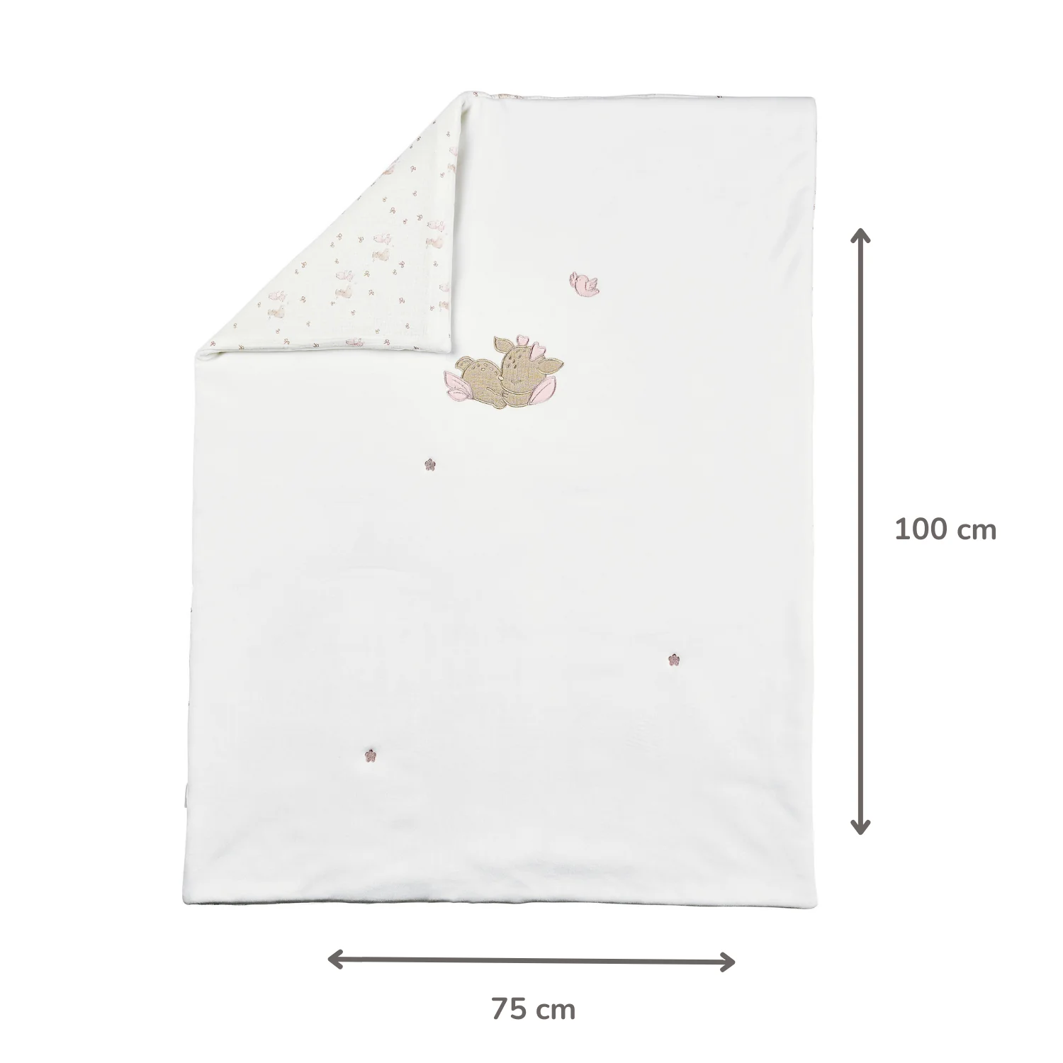FanFan Baby Blanket 75x100 cm – Soft Plaid for Cradle, Car Seat or Baby Cot – White Velour - Image 20