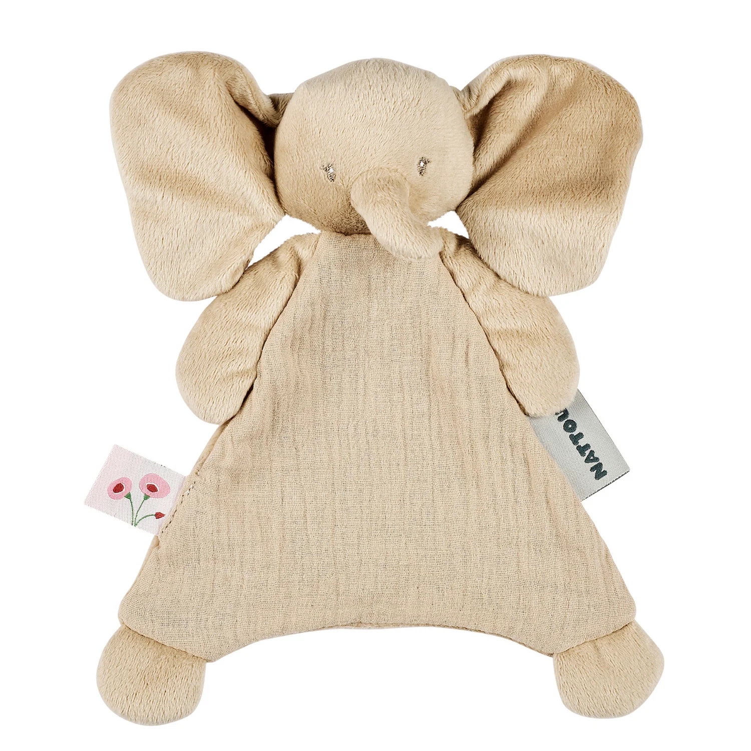 FanFan Baby Comfort Blanket - 25 x 20 cm - Elephant Doudou - Sand - Image 29