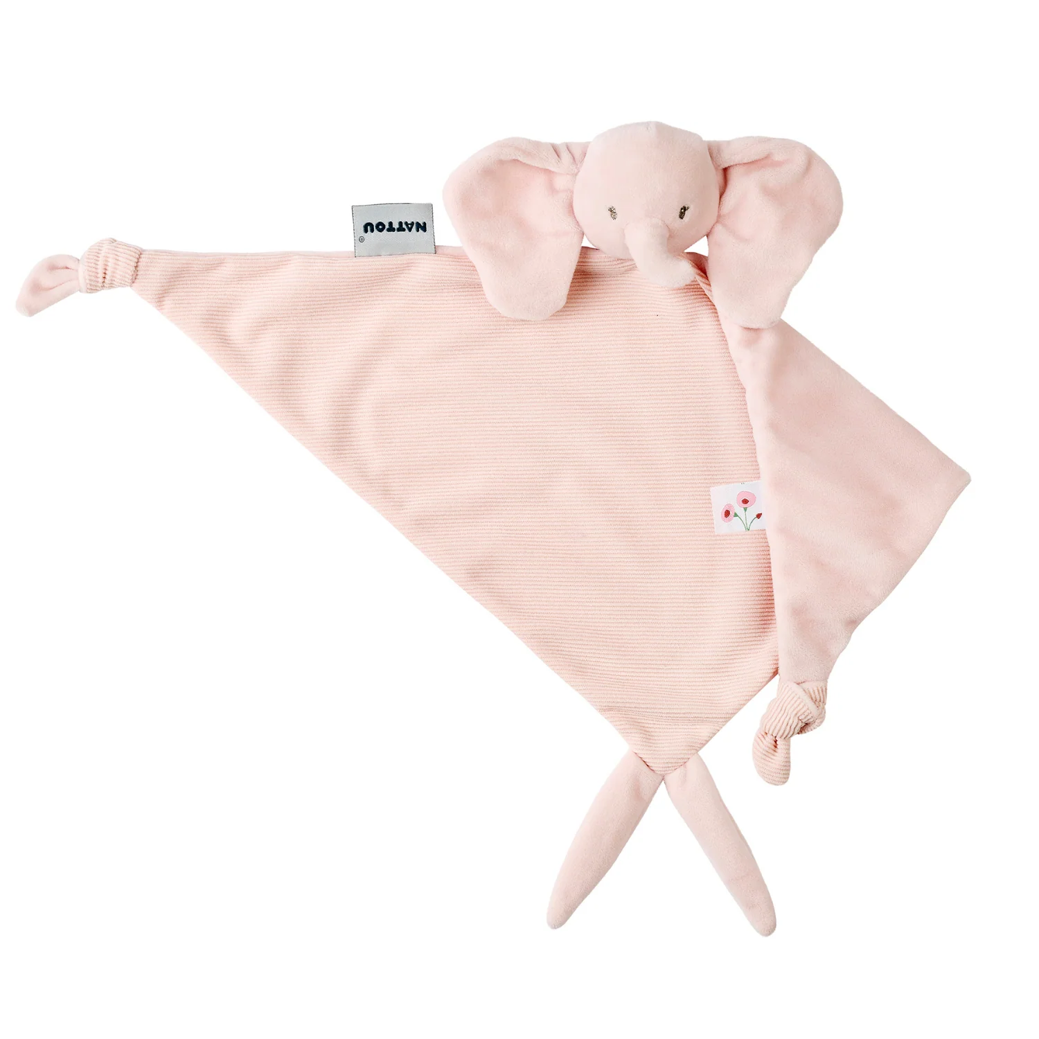 FanFan Baby Cuddle blanket - 65 x 40 cm - Doudou Elephant - Pink - Image 8