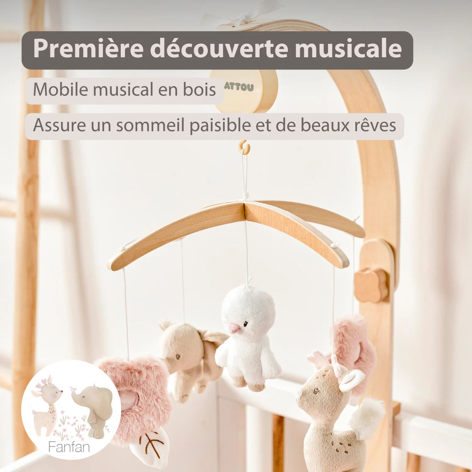 FanFan Baby Music Mobile – Wooden Crib Mobile - Image 16