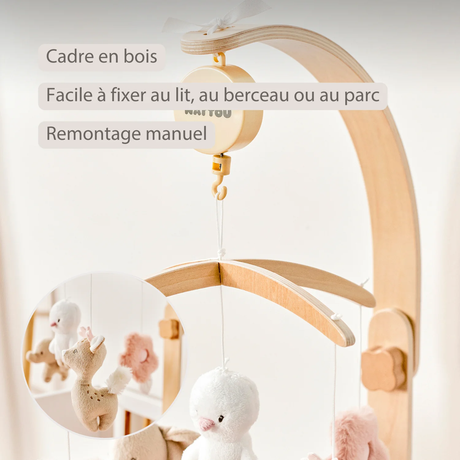 FanFan Baby Music Mobile – Wooden Crib Mobile - Image 19