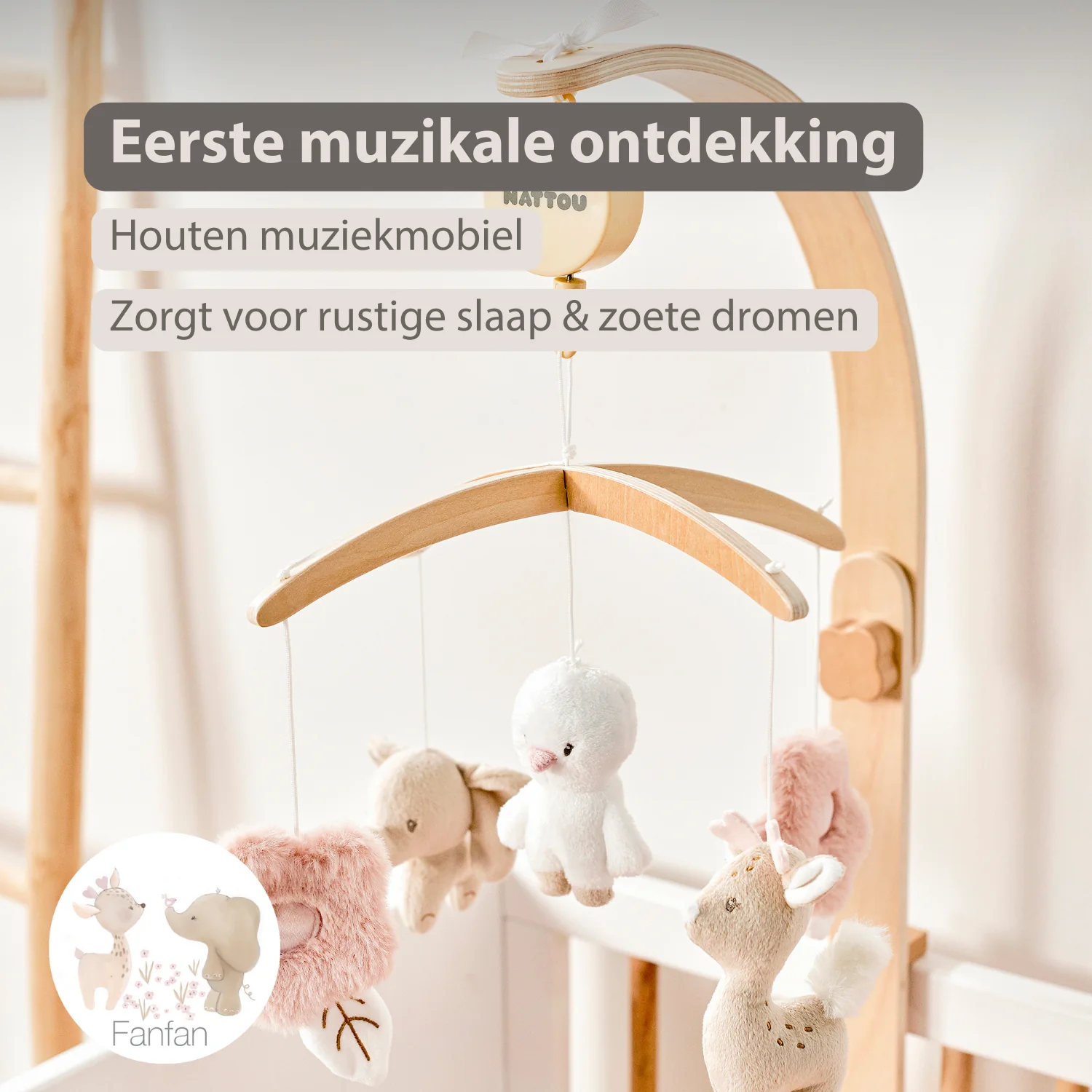 FanFan Baby Music Mobile – Wooden Crib Mobile - Image 23