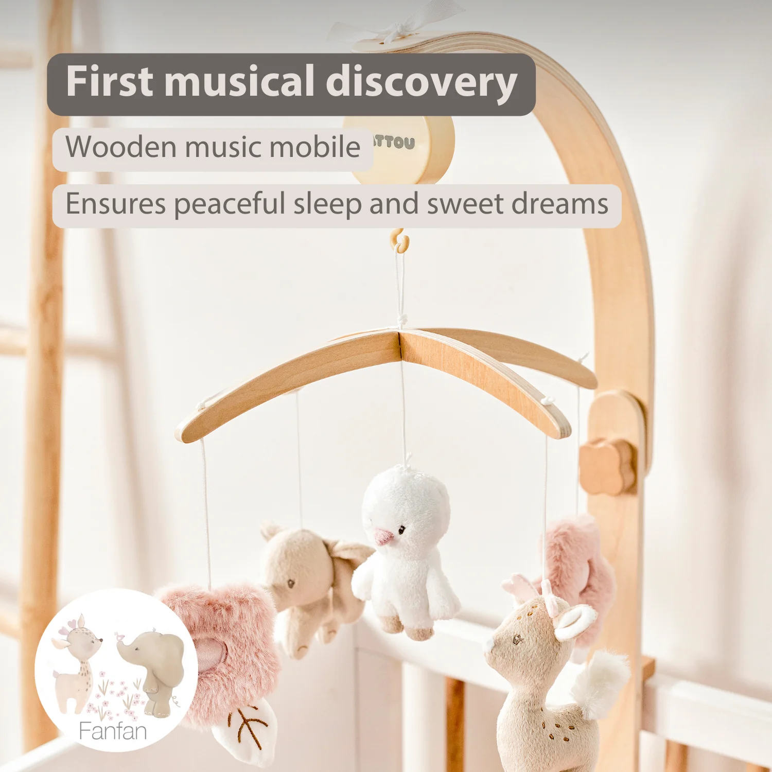 FanFan Baby Music Mobile – Wooden Crib Mobile - Image 30