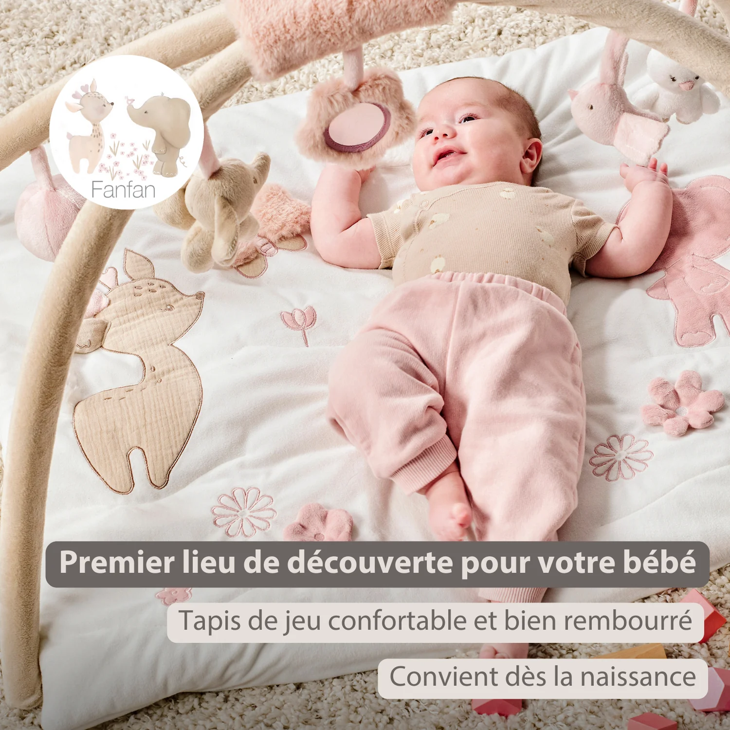 FanFan Baby Play Mat with Arches Square - 70 x 80 cm - Activity Play Rug Baby - Image 16