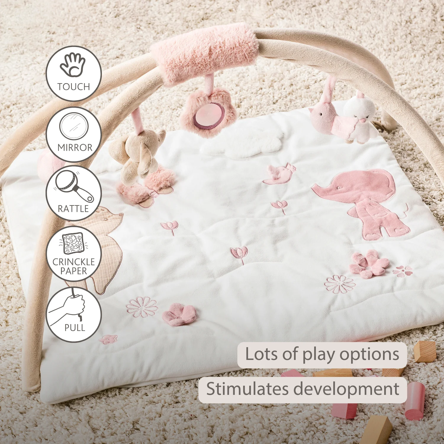 FanFan Baby Play Mat with Arches Square - 70 x 80 cm - Activity Play Rug Baby - Image 31