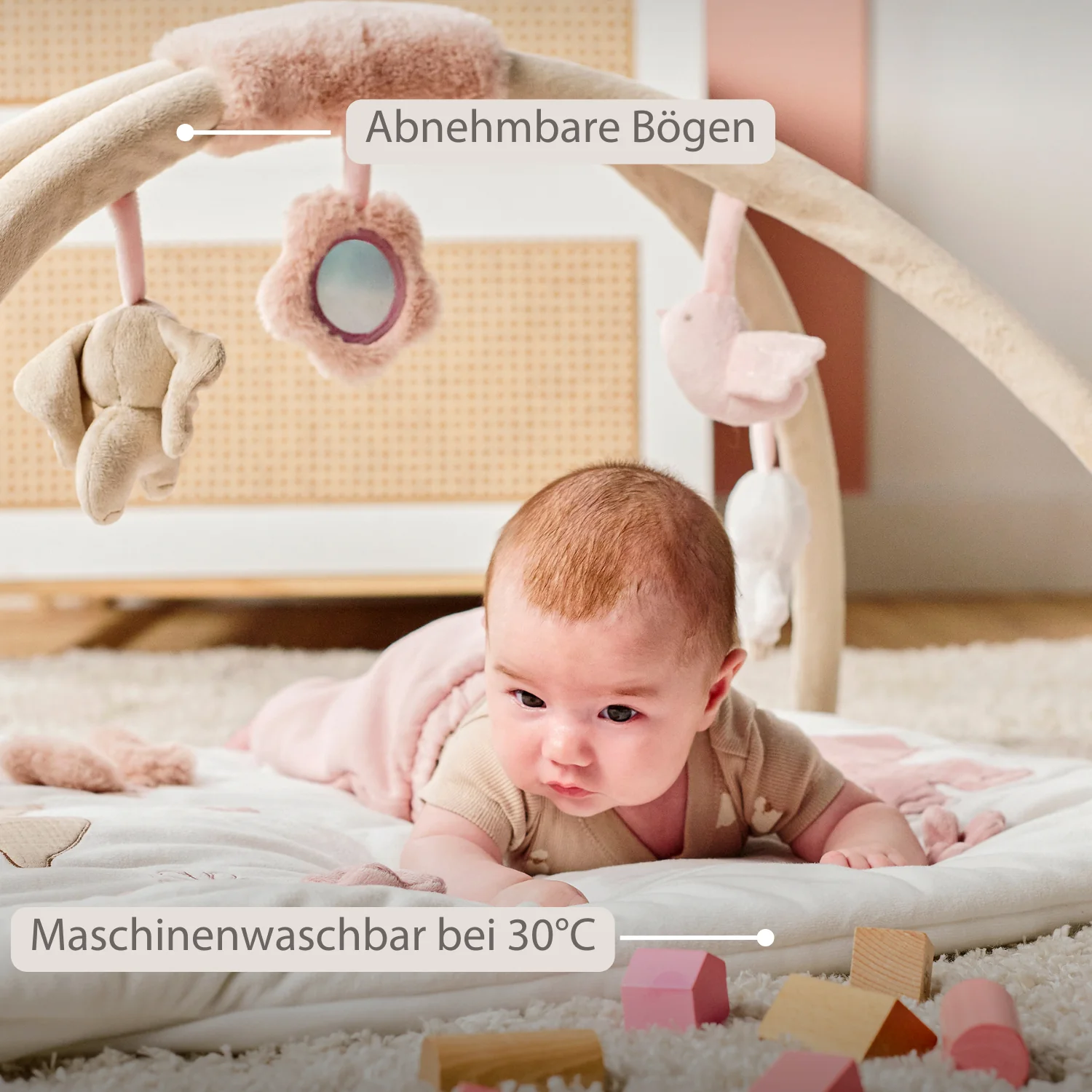 FanFan Baby Play Mat with Arches Square - 70 x 80 cm - Activity Play Rug Baby - Image 4