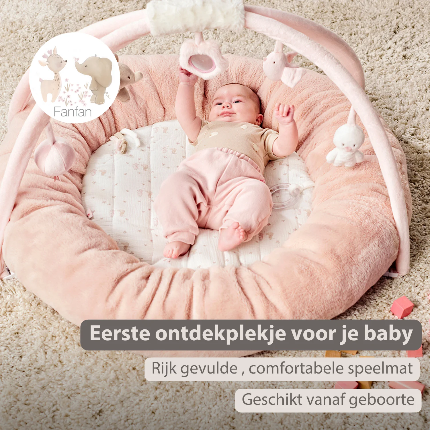 FanFan Baby Playmat with Arches – 90 cm – Activity Play Rug Baby – Padded Edges - Image 23