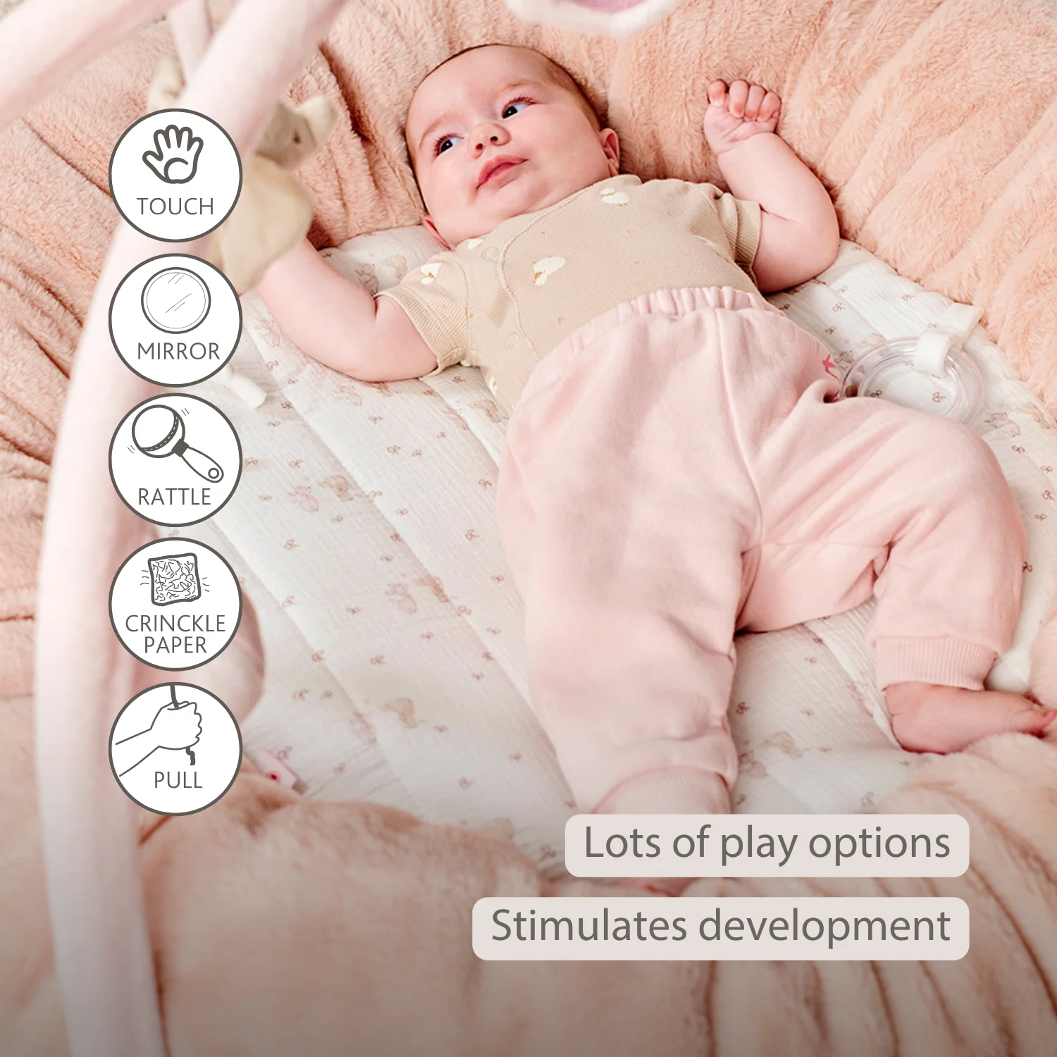 FanFan Baby Playmat with Arches – 90 cm – Activity Play Rug Baby – Padded Edges - Image 31