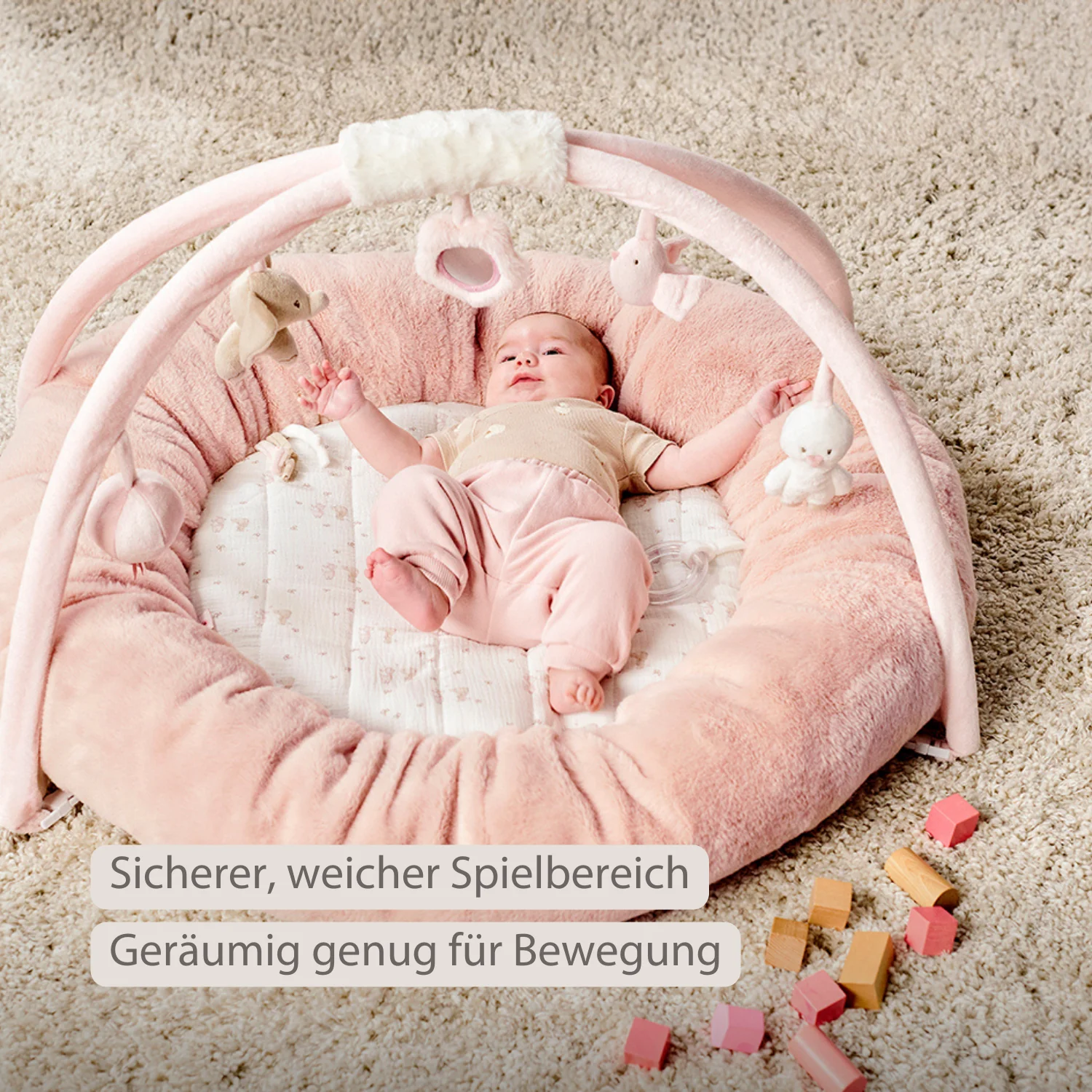 FanFan Baby Playmat with Arches – 90 cm – Activity Play Rug Baby – Padded Edges - Image 5