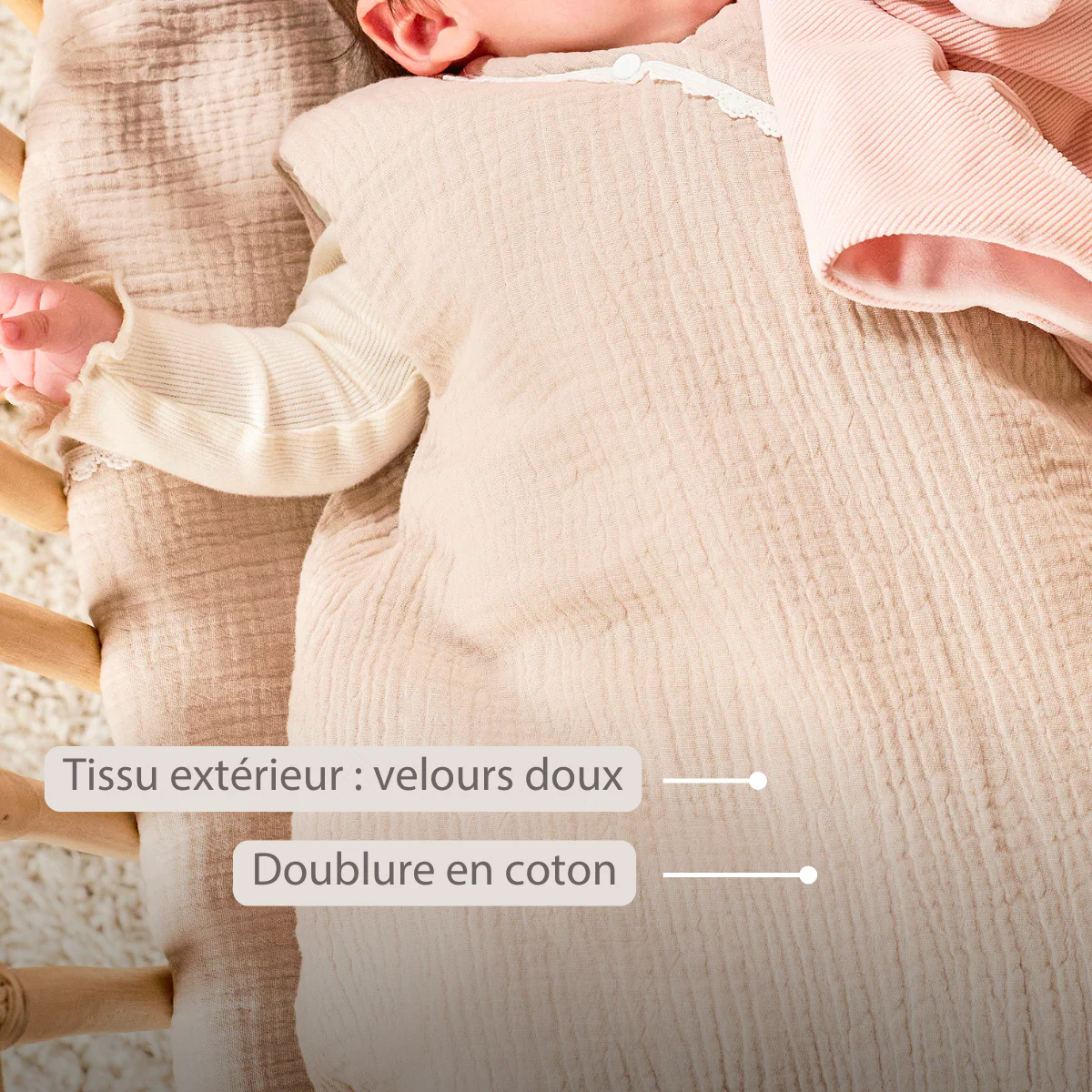 FanFan Baby Sleeping Bag 70 cm – Sleeping Bag of Tetra Cotton – TOG 2 - Image 18