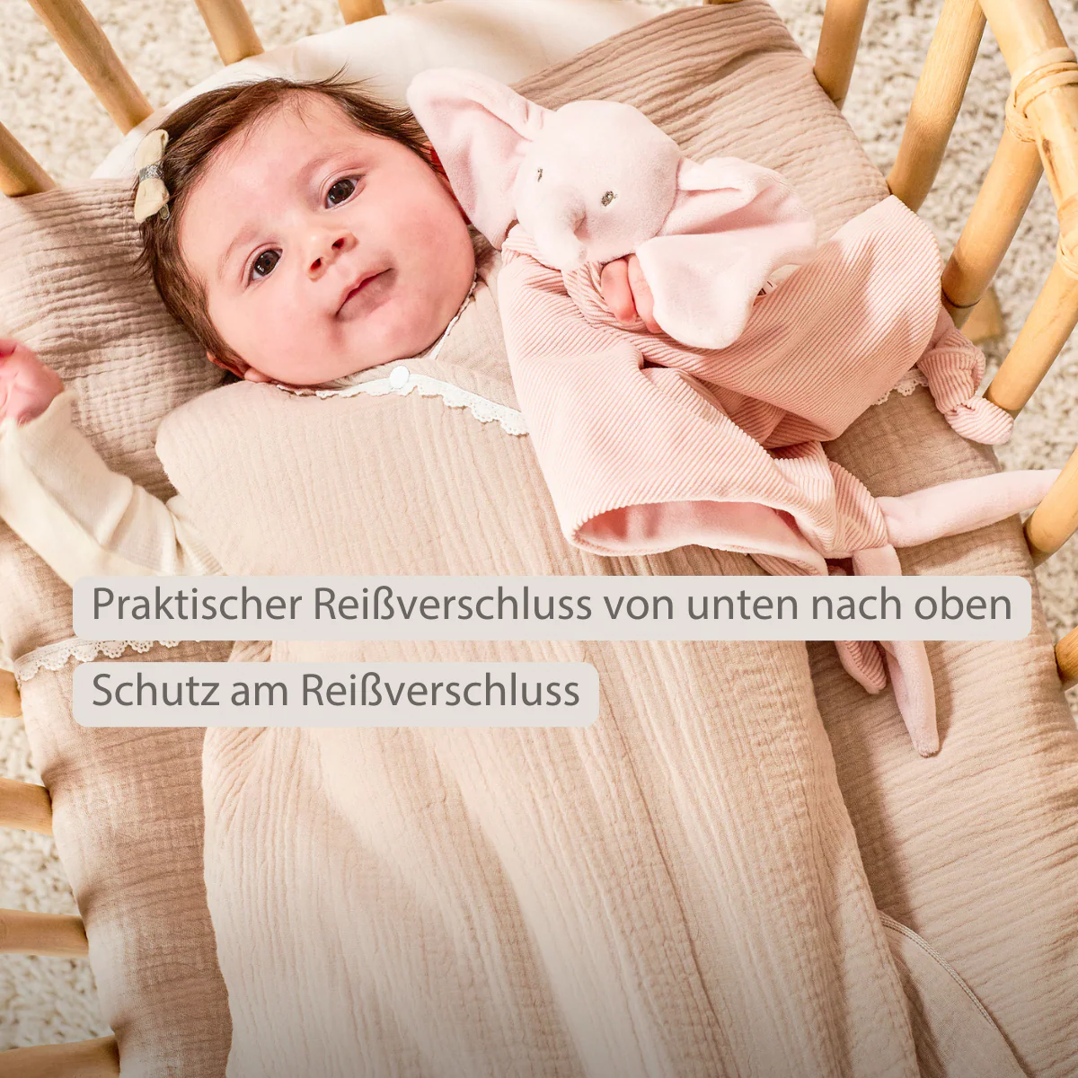 FanFan Baby Sleeping Bag 70 cm – Sleeping Bag of Tetra Cotton – TOG 2 - Image 3