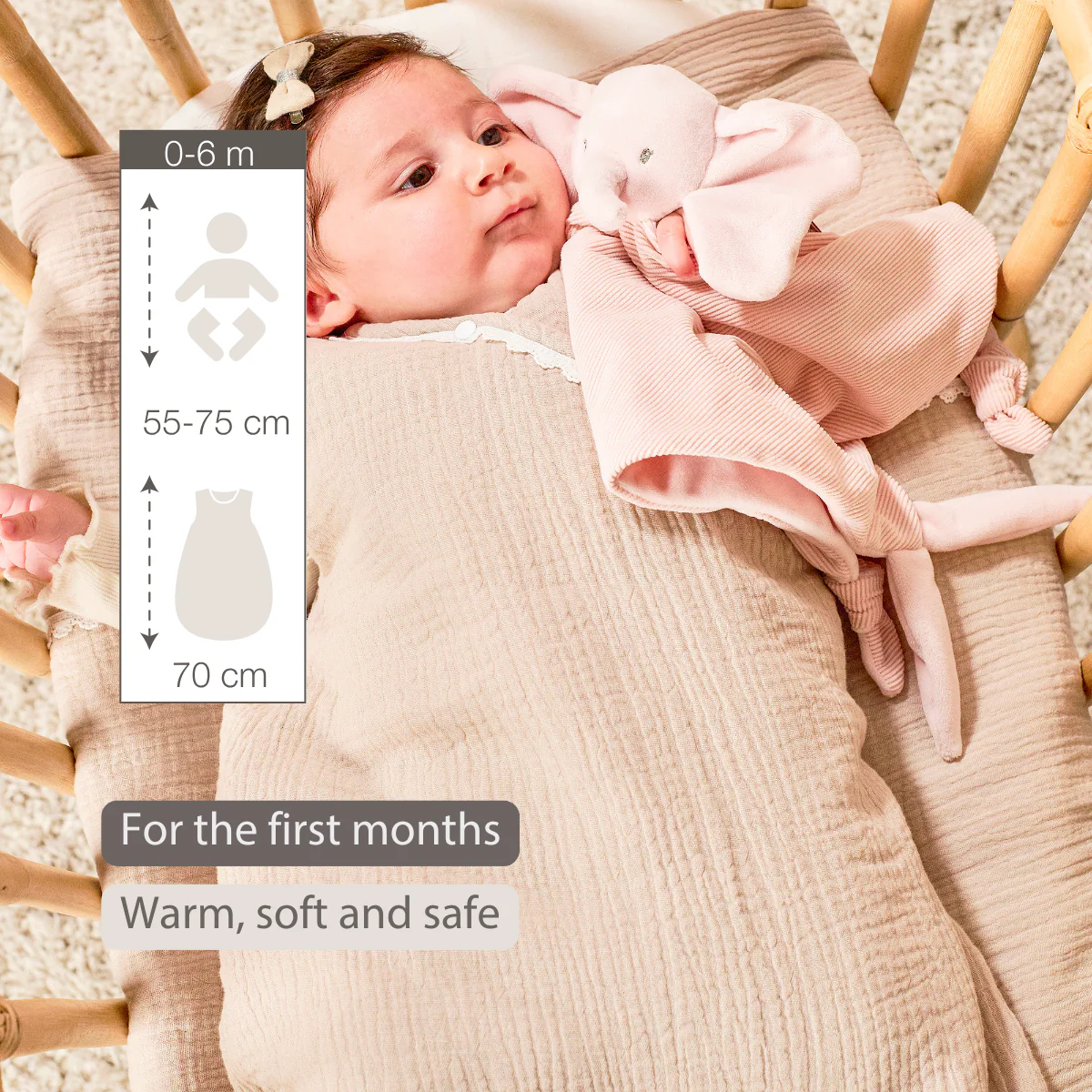 FanFan Baby Sleeping Bag 70 cm – Sleeping Bag of Tetra Cotton – TOG 2 - Image 35