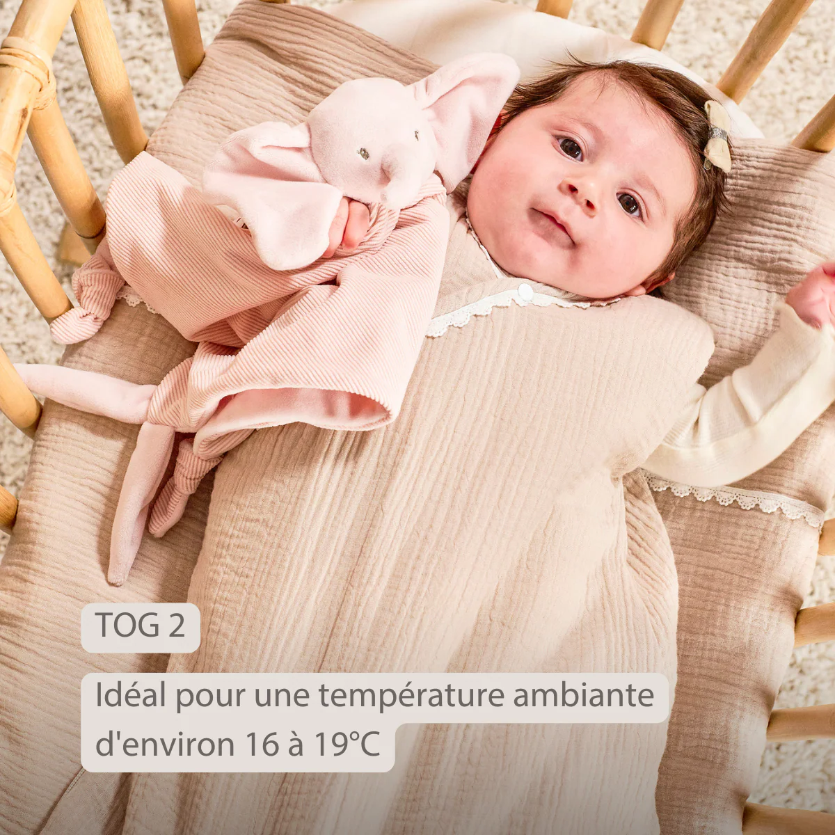 FanFan Baby Sleeping Bag 90 cm – Sand-Colored Sleeping Bag – Tetra Cotton – TOG 2 - Image 18
