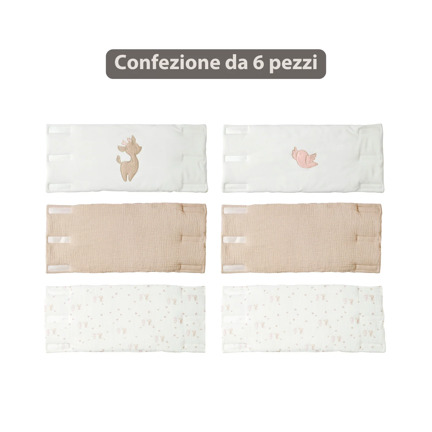 FanFan Bed Bumper Set – Baby Head Protector – 20 x 20 cm – 6 Pieces - Image 11