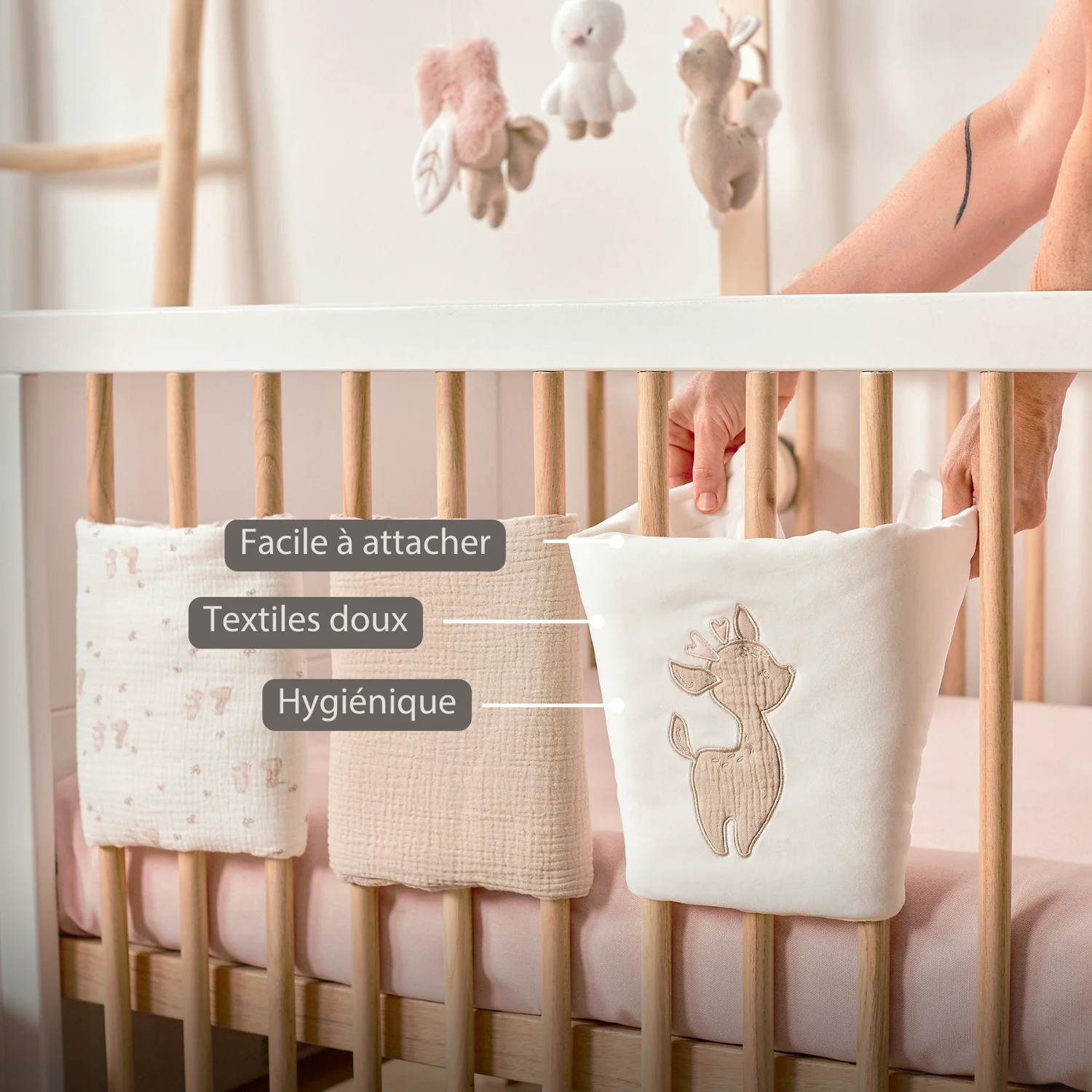 FanFan Bed Bumper Set – Baby Head Protector – 20 x 20 cm – 6 Pieces - Image 17