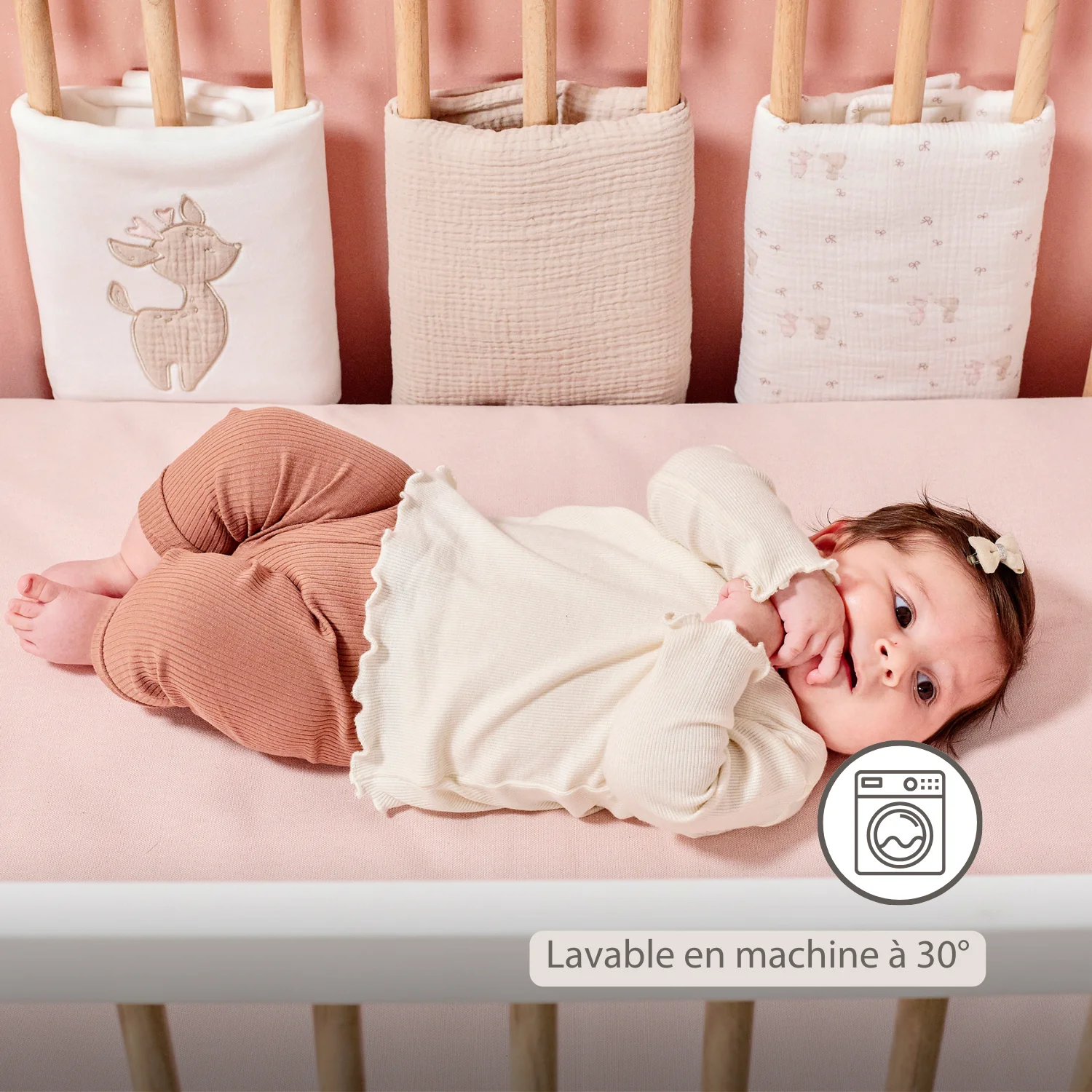 FanFan Bed Bumper Set – Baby Head Protector – 20 x 20 cm – 6 Pieces - Image 19