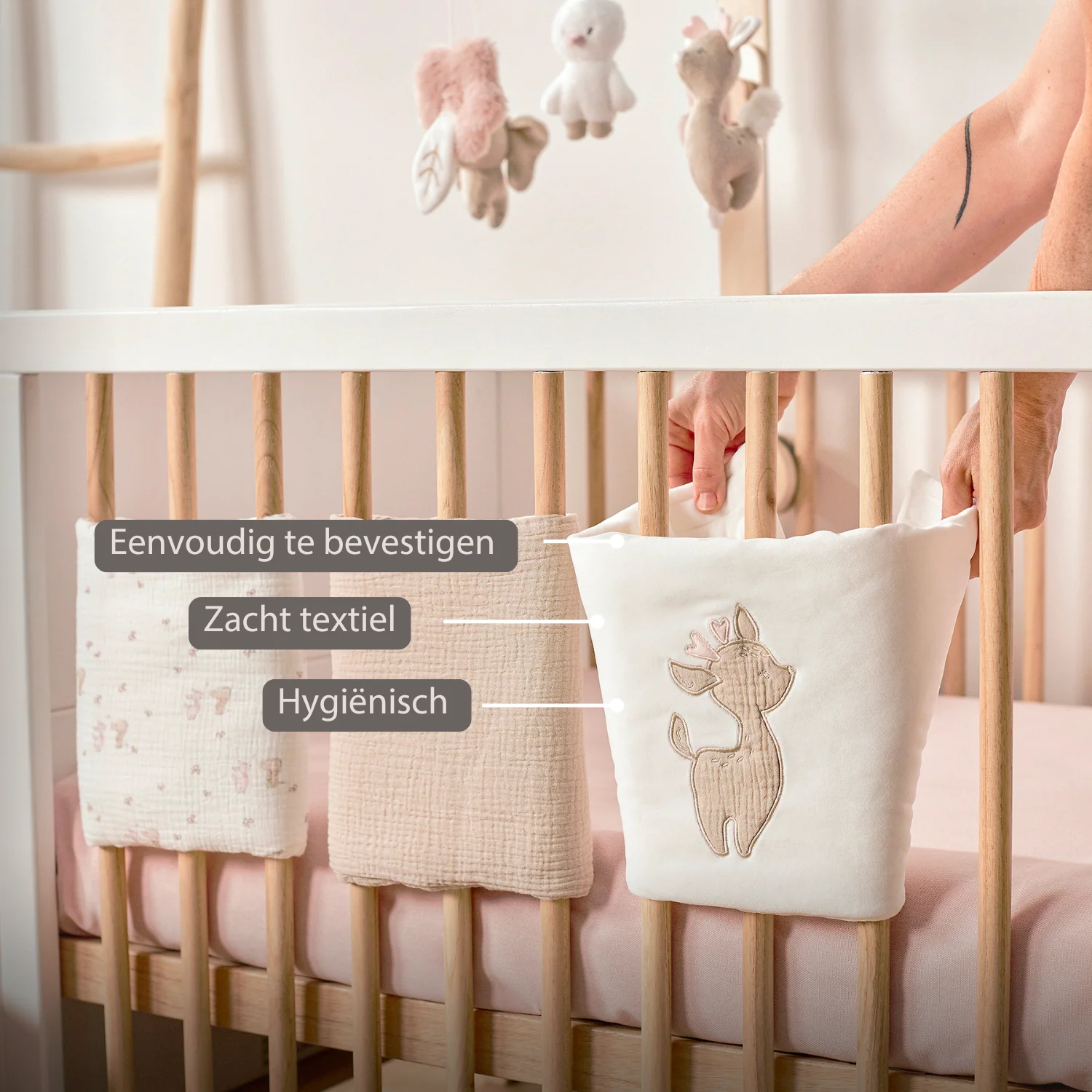 FanFan Bed Bumper Set – Baby Head Protector – 20 x 20 cm – 6 Pieces - Image 24